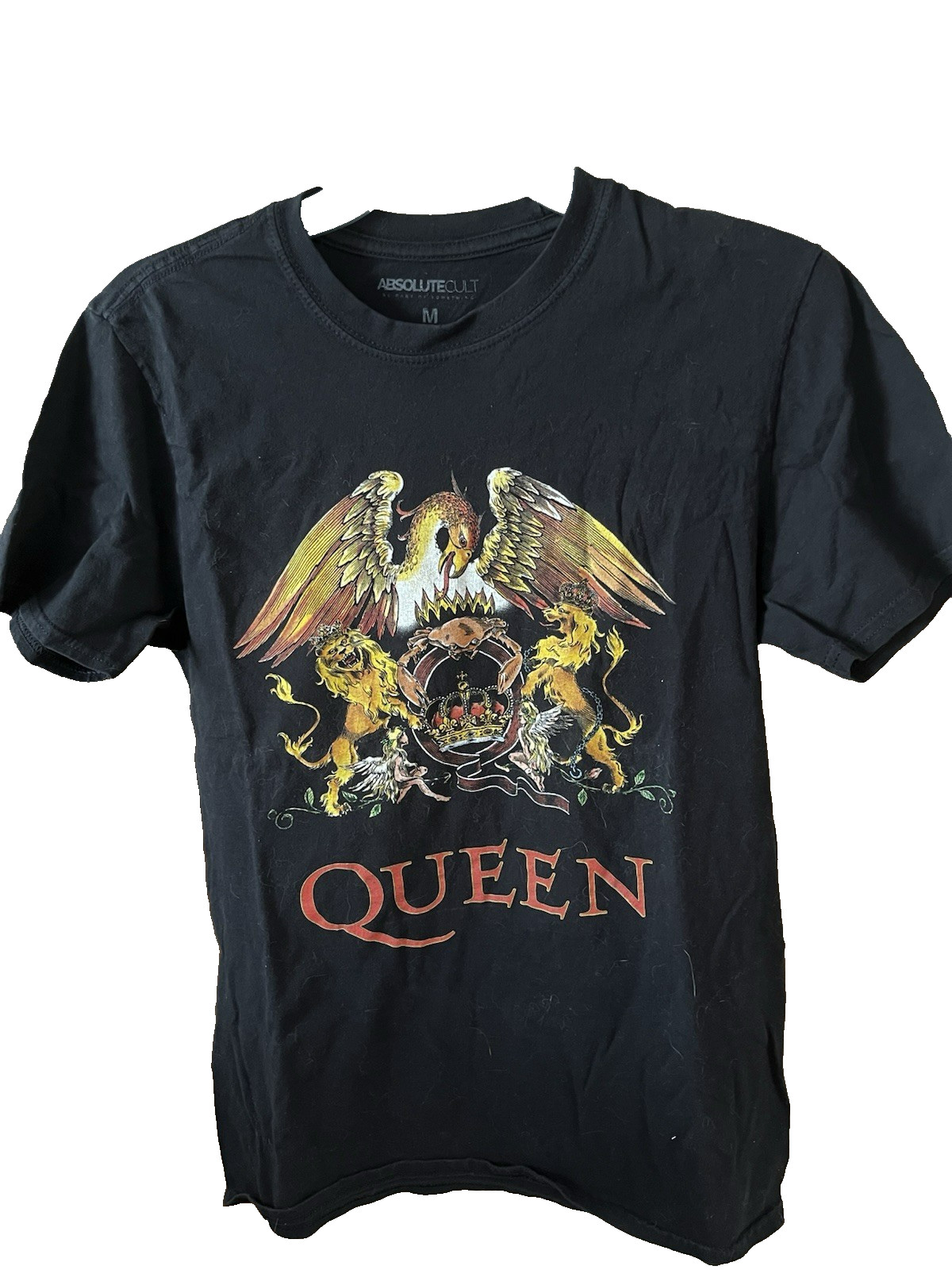 Queen Official Merch Crest Logo T-Shirt Size M Band Tee Unisex