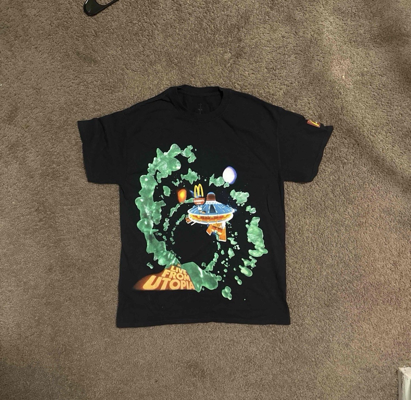 Travis Scott X Mcdonald’s Live From Utopia Cactus Jack T-shirt Rap Hip Hop Small