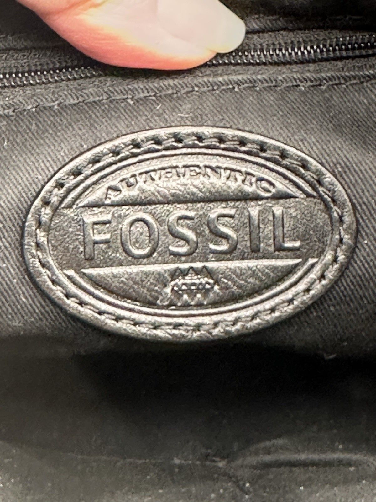 Fossil SHB 1112 Purse Black Leather Crossbody Or Shoulder 58” Adjustable Strap