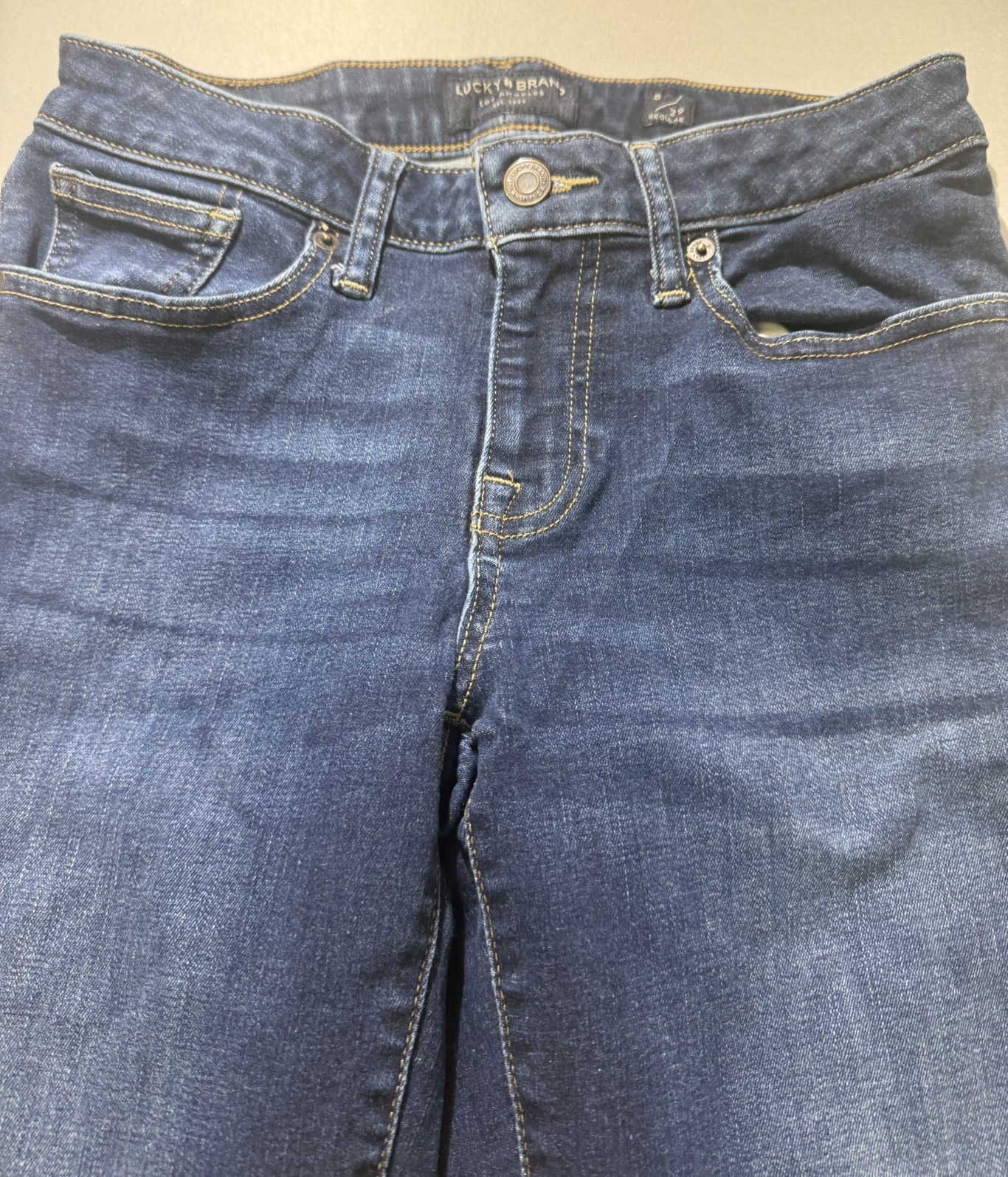 Lucky Brand Womens Dark Wash Denim Mid Rise Skinny Ankle Jeans Size 8/29