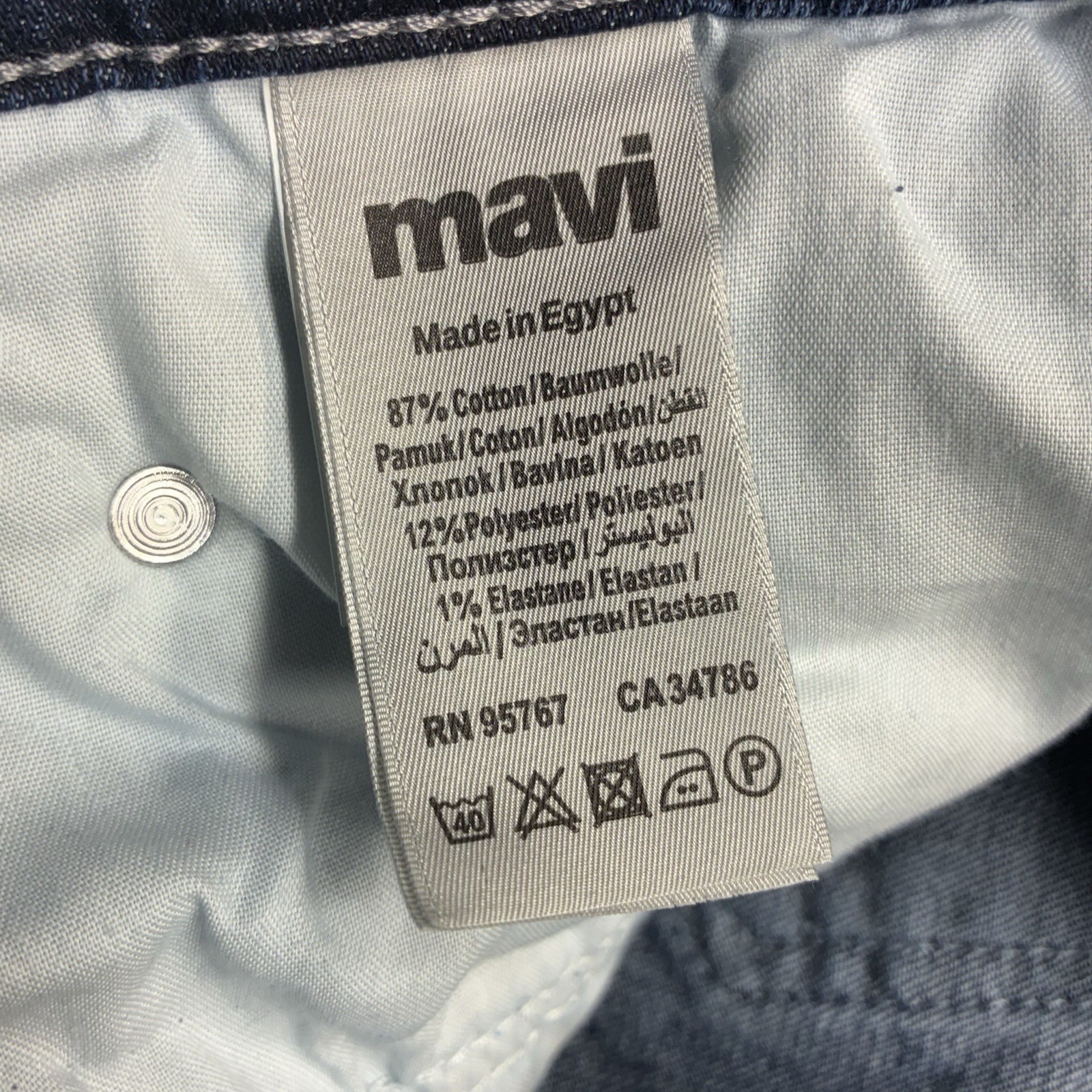 Mavi Matt Jeans Men 34×36 Dark Blue Relaxed Fit Straight Leg Stretch Denim Pants