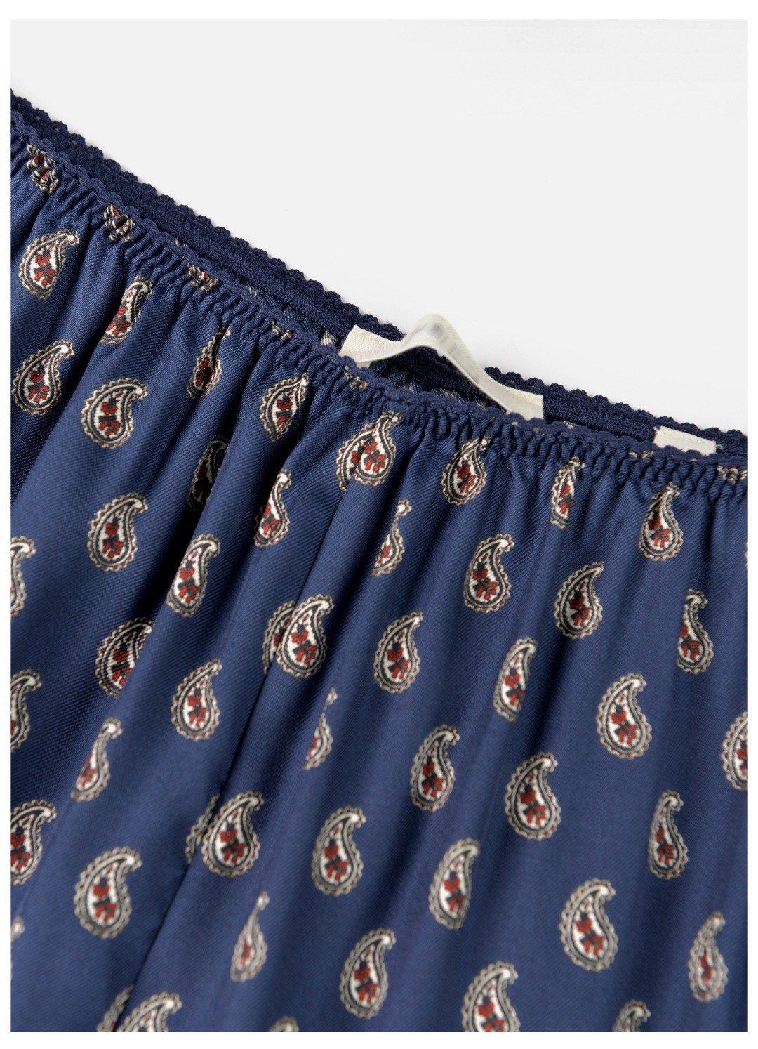Women Doen Silk Blend Floral Tassel Wide Leg Pants