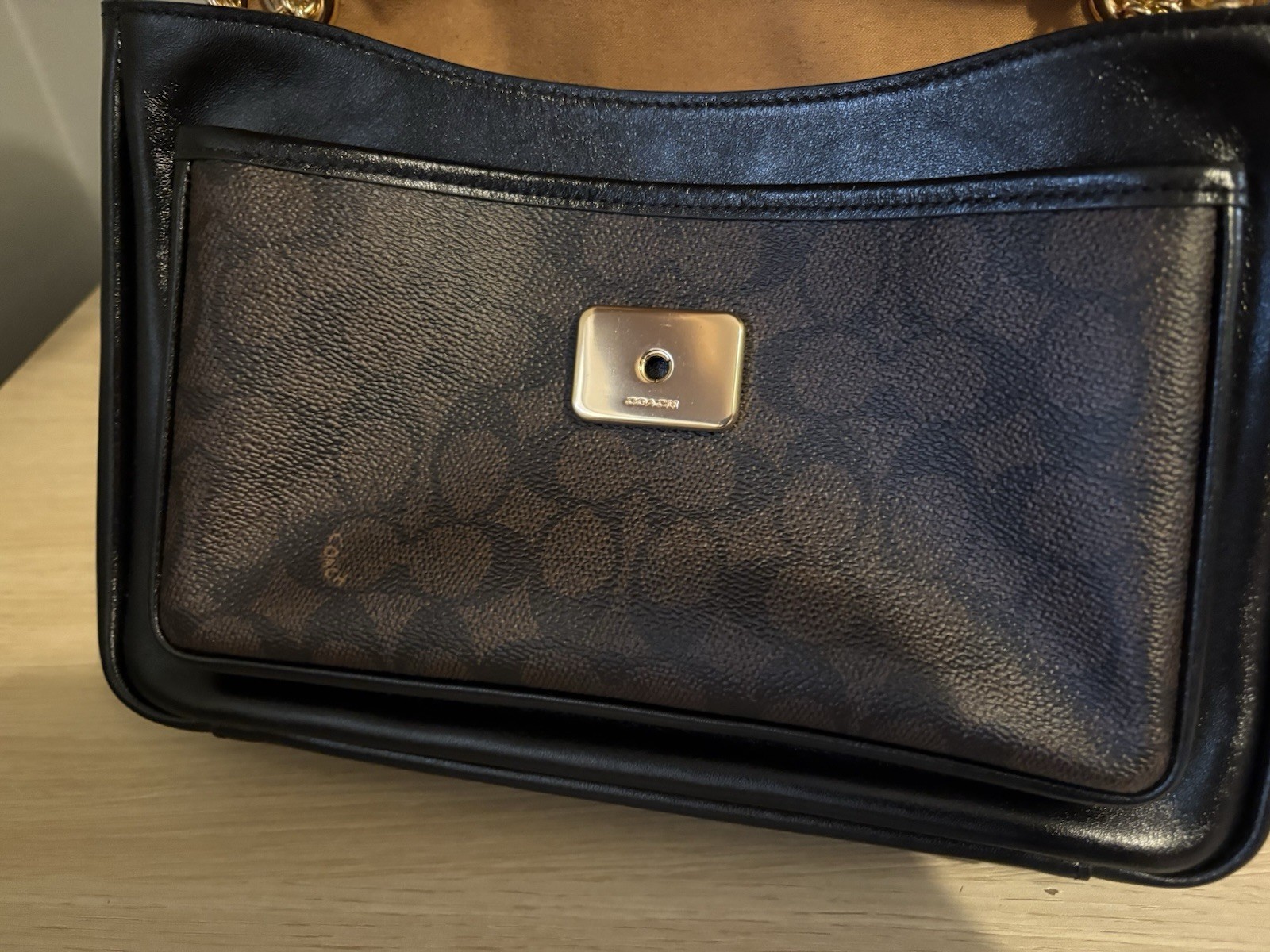 Coach Elodie Crossbody Bag In Signature Canvas CCF10 Walnut/Black