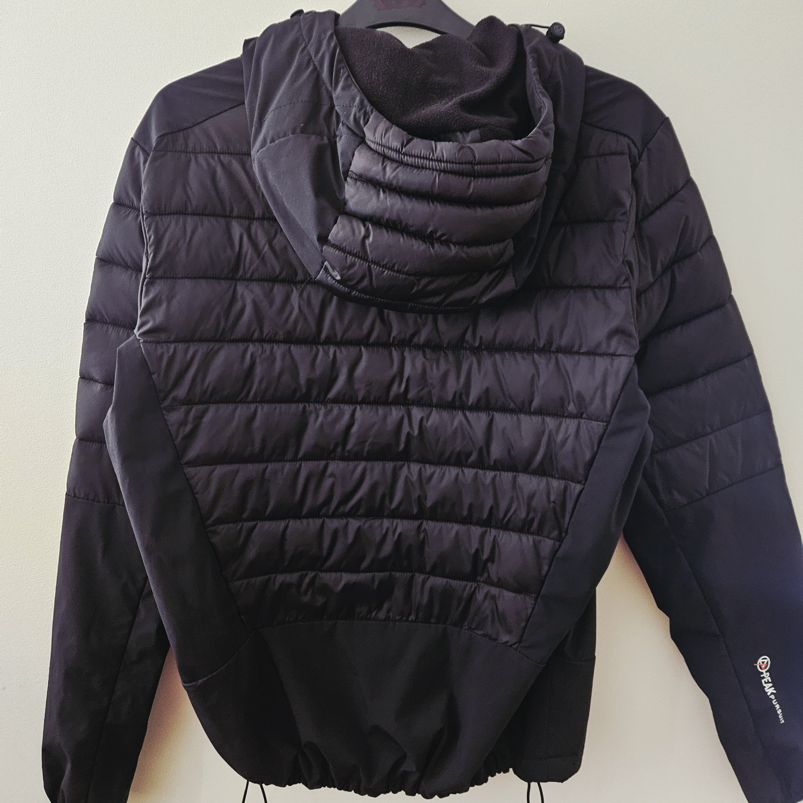 Peak Pursuit Padded Hooded Jacket Coat Rainproof Black Mens Small VGC