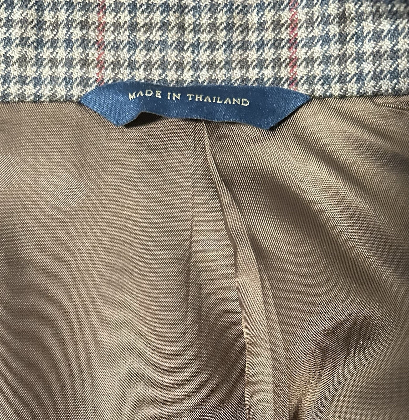 Brooks Brothers Madison Fit Blazer Mens 46L Brown Hounds Tooth Check Tweed