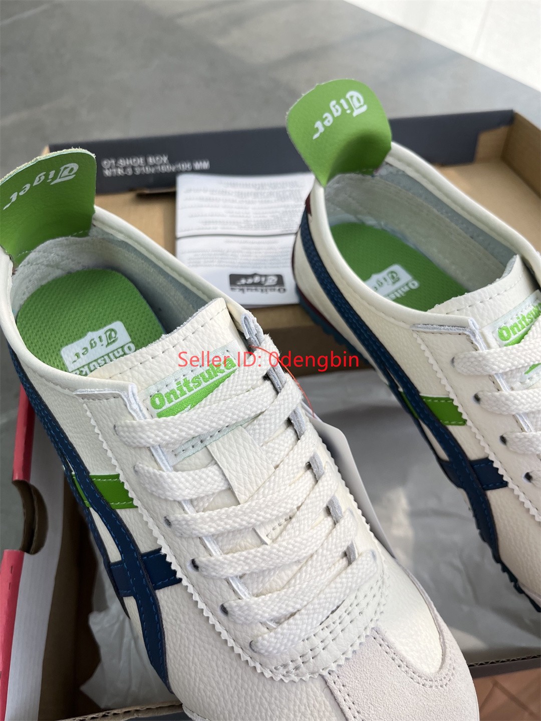 Retro Onitsuka Tiger MEXICO 66 Beige/Blue Shoes New with Box 1183A201-115
