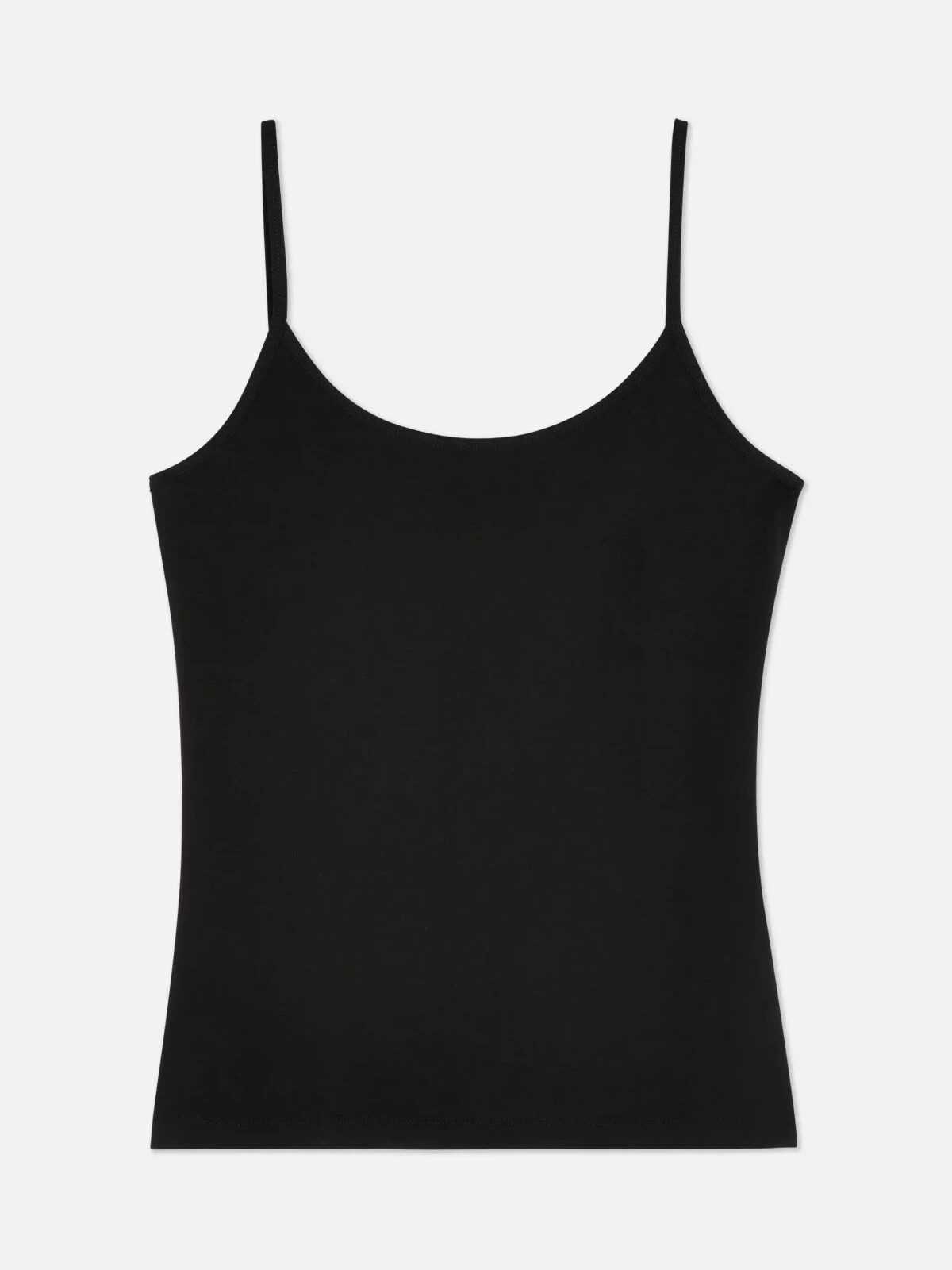 Primark Womens Ladies Girls Stretch Cami Vest Strap Top Black White 2XS TO 2XL