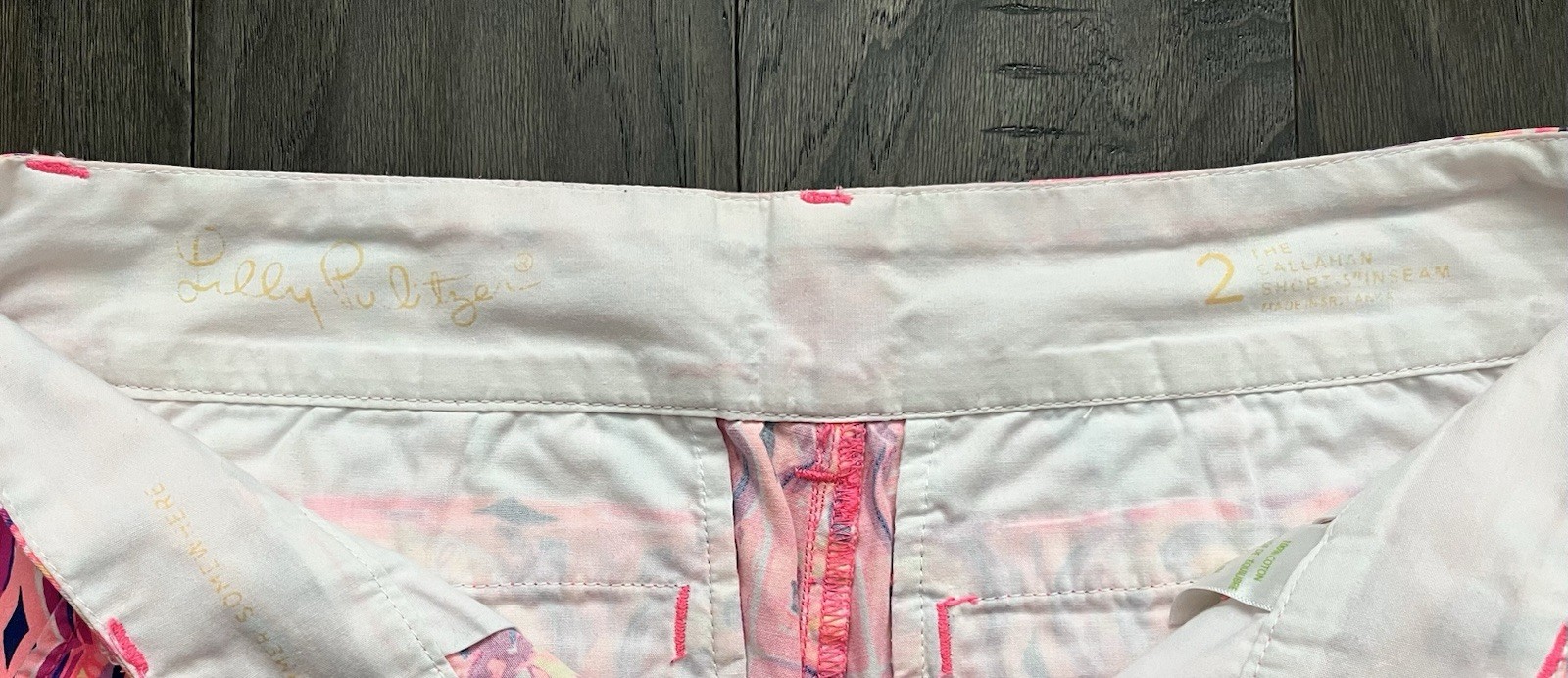 Sz 2 Lilly Pulitzer Callahan Shorts Pink Fusion Rock