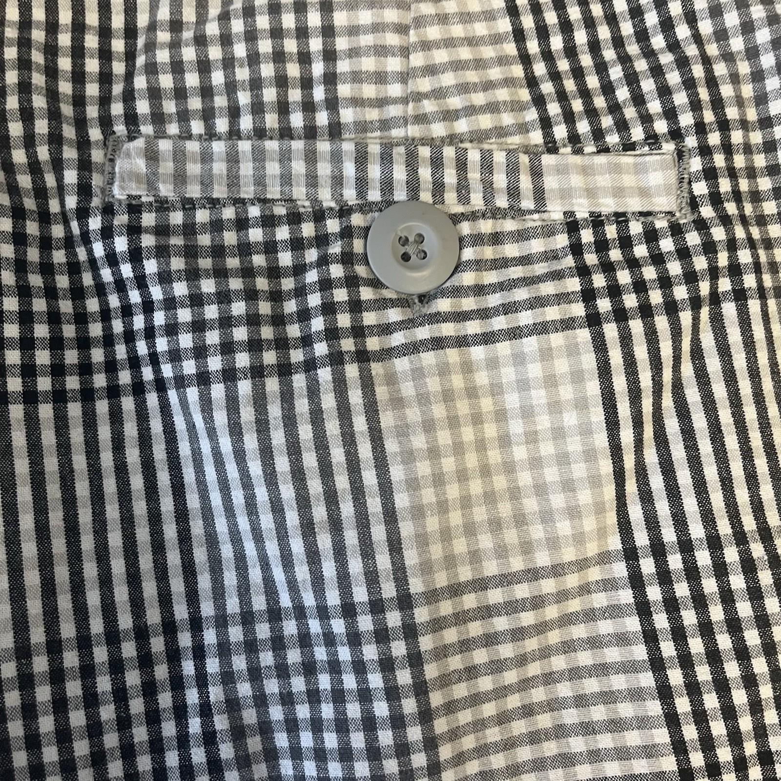 Men’s Vintage OP Ocean Pacific Shorts White Black Gray Pockets Size 34