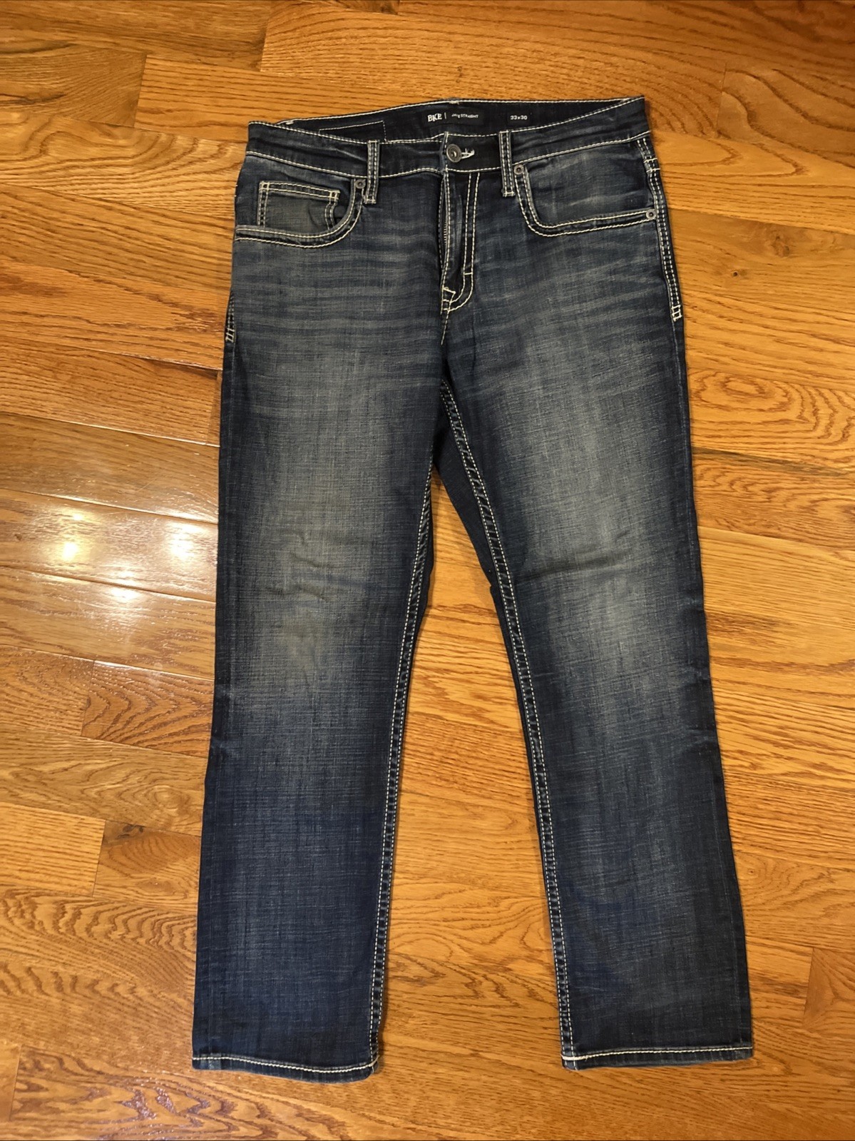 bke jake straight jeans denim mens size 33×30