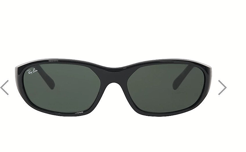 Ray-Ban Daddy-O II Polished Black Frame Green Classic G-15 Lenses Sunglasses