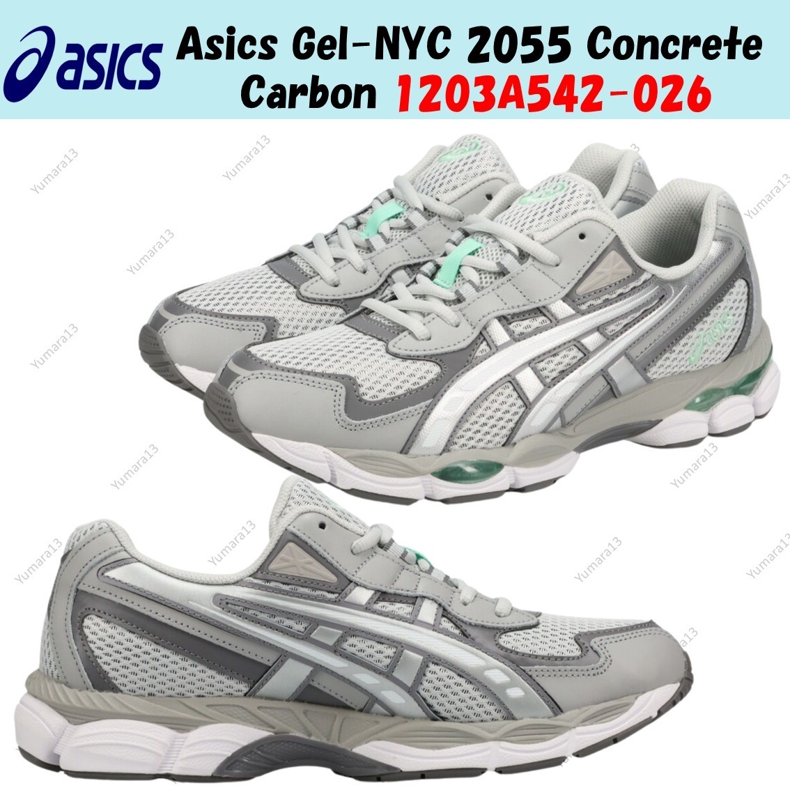 Asics Gel-NYC 2055 Concrete Carbon 1203A542-026 Men’s Size