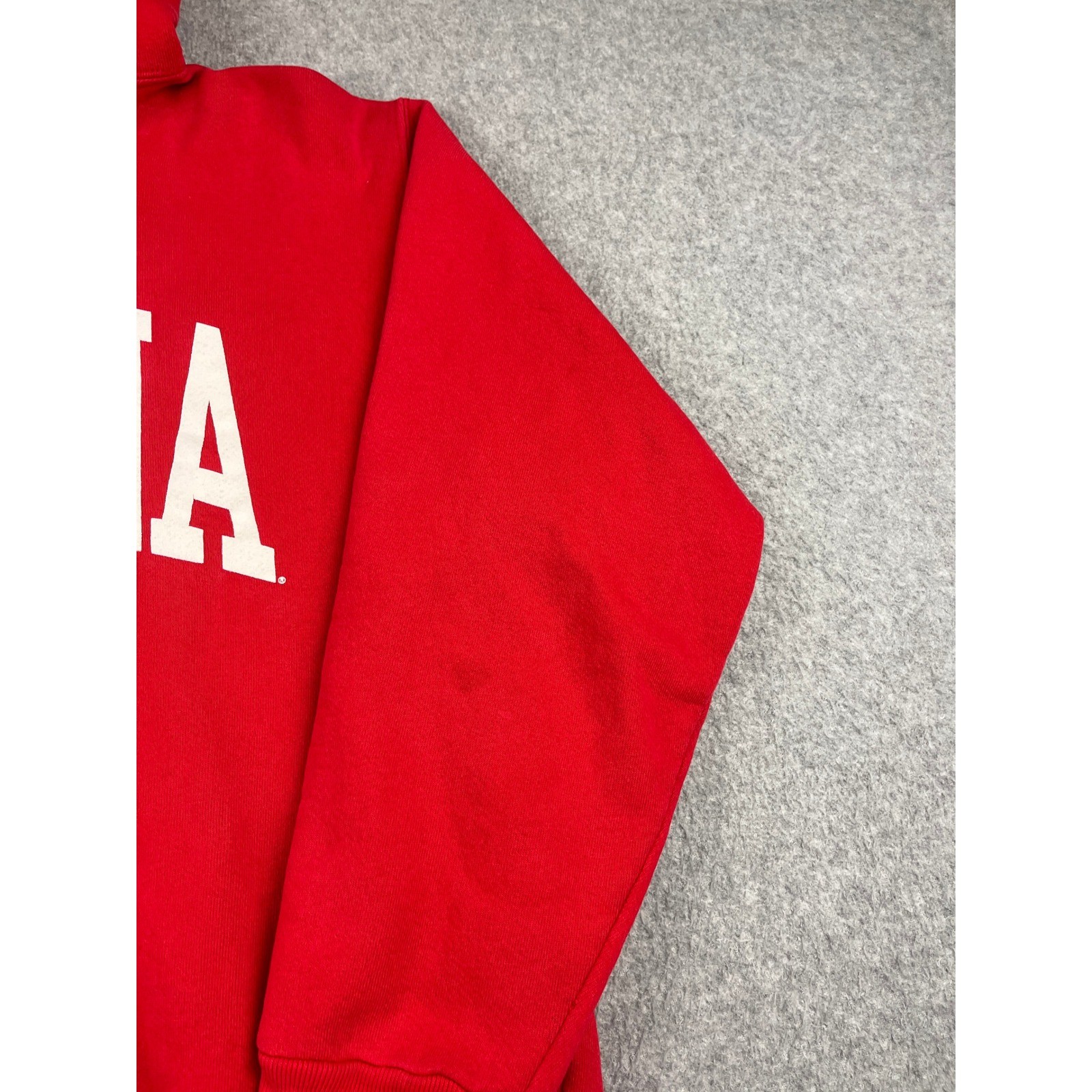 Vintage Indiana Hoodie Mens Medium Red Collegiate Pullover USA Cotton Exchange