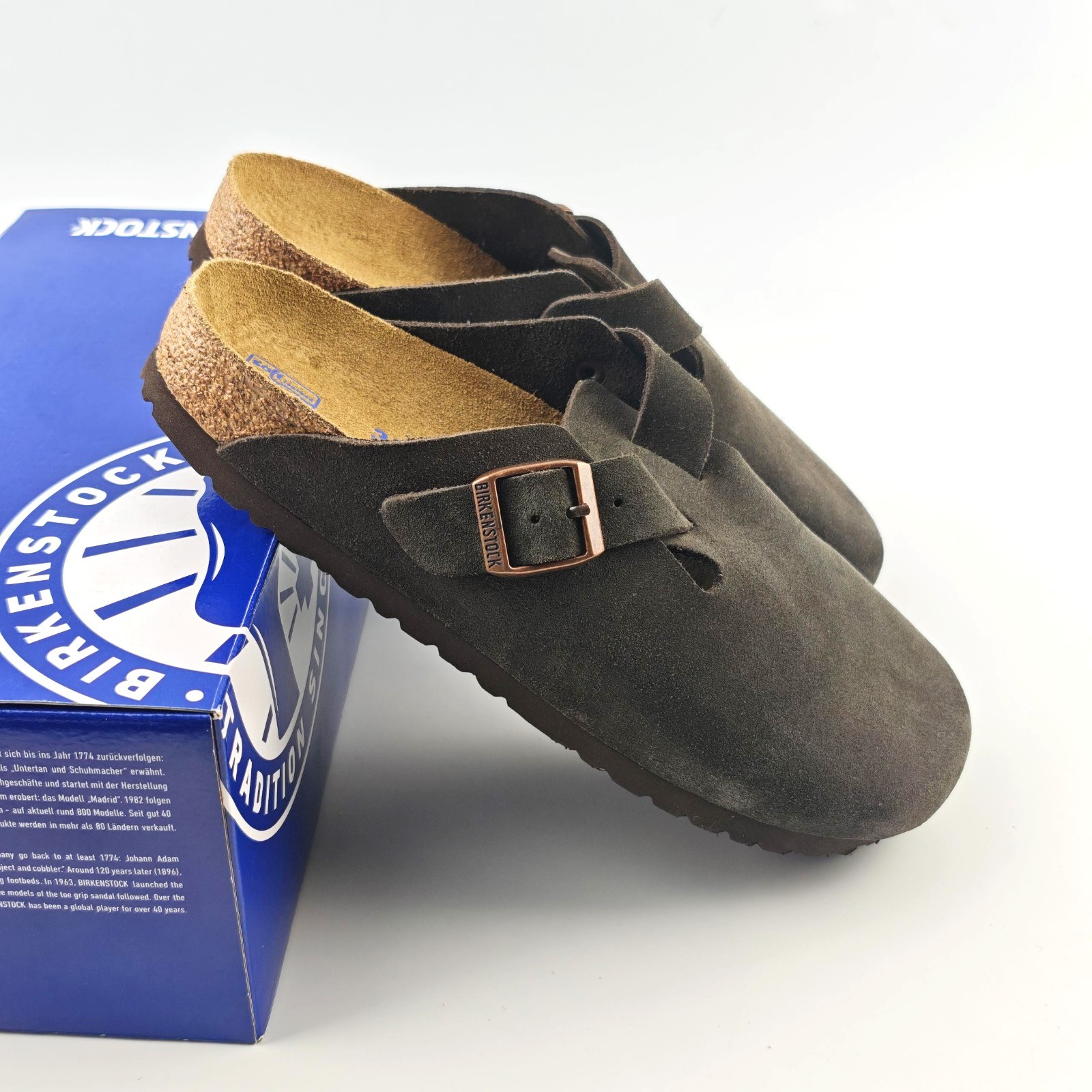 Birkenstock Boston Suede Clog Mocha Narrow/Wide Women’s and Men’s Shoes