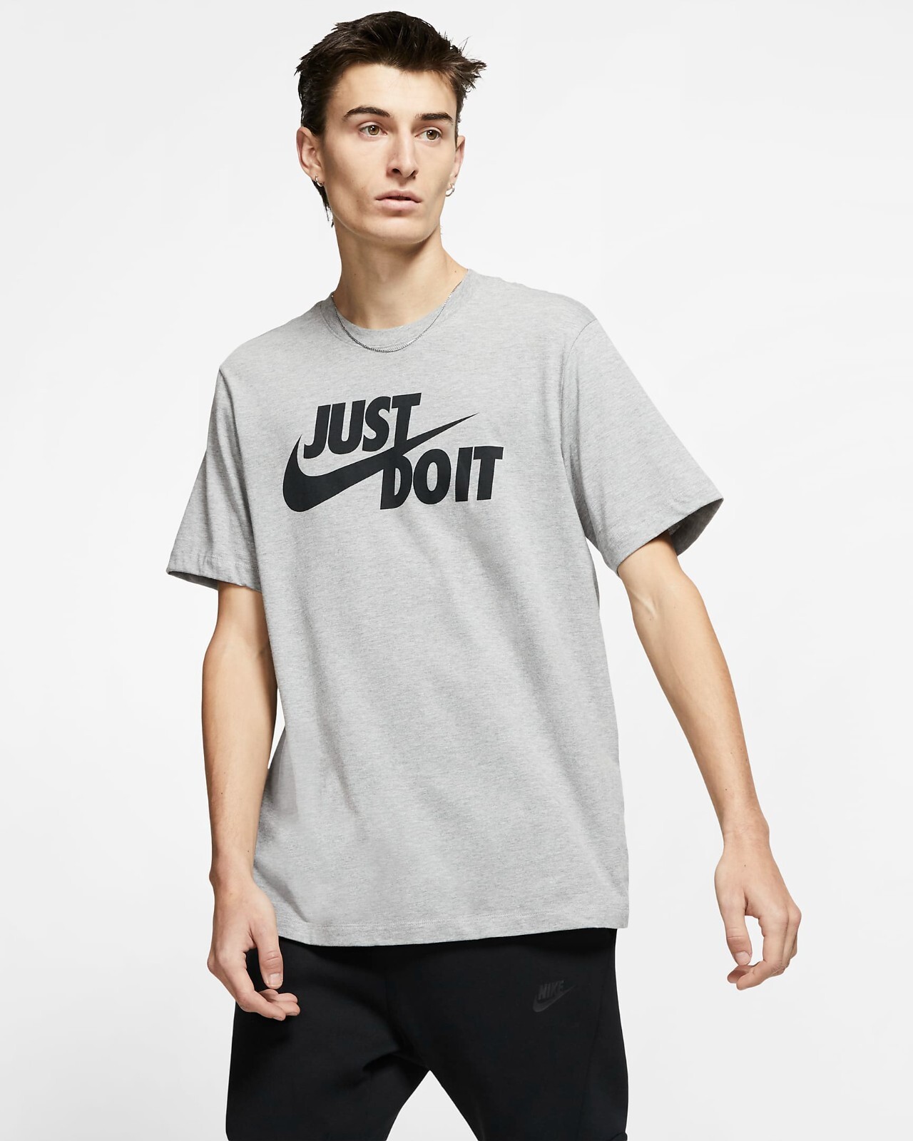 Nike Men’s Sportswear JDI Logo Tee T-Shirt Heather Grey AR5006-063 NWT – X-LARGE