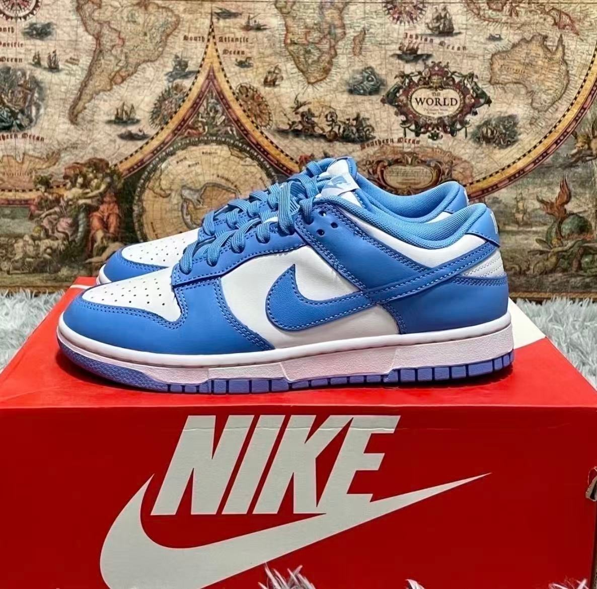 Men’s Nike Dunk Retro “University Blue” Low Top Basketball Shoes US Size 7-12