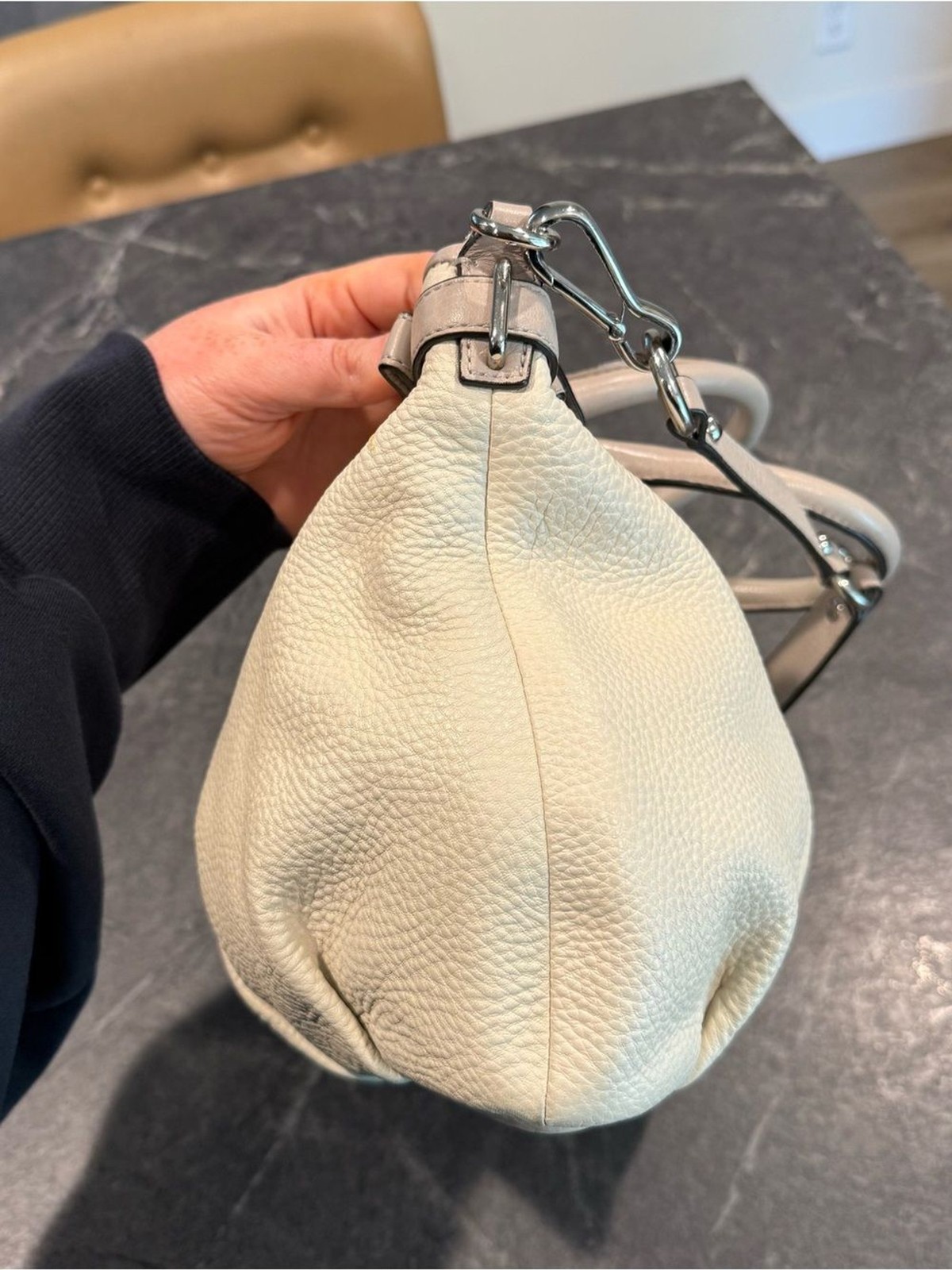 Coach Madison embossed Sophia satchel leather 19631 cream python shoulder purse