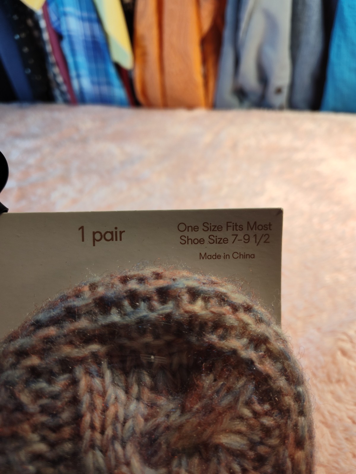 Joyspun Knit Slipper Socks Bootie Cable Knit Faux Fur Lined Pink 7-9.5