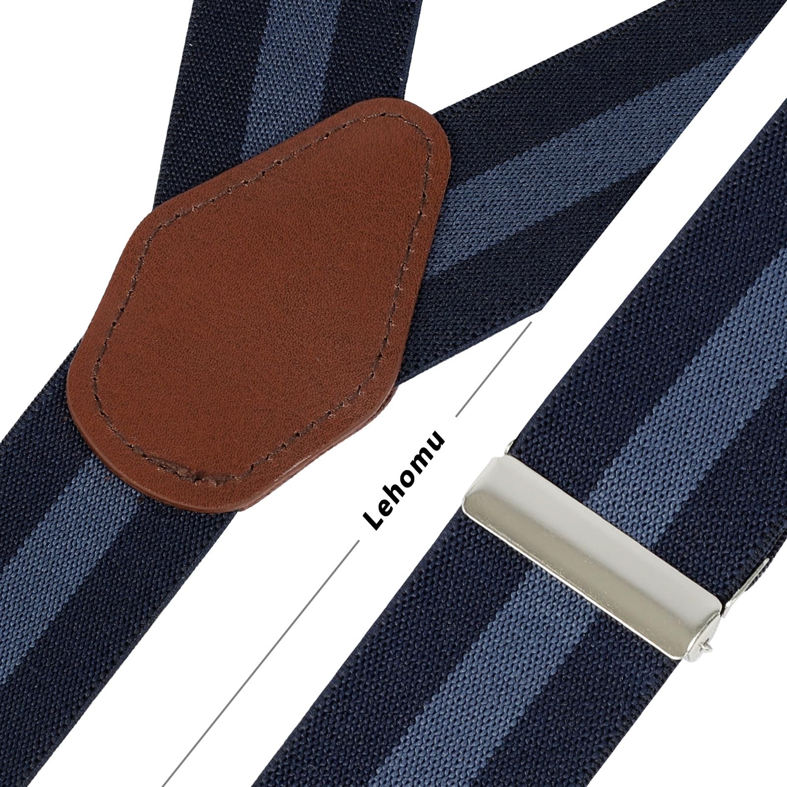 Men Suspenders Adjustable,1.4 Inch Wide Heavy Duty Y-Back Elastic Tuxedo Elas…