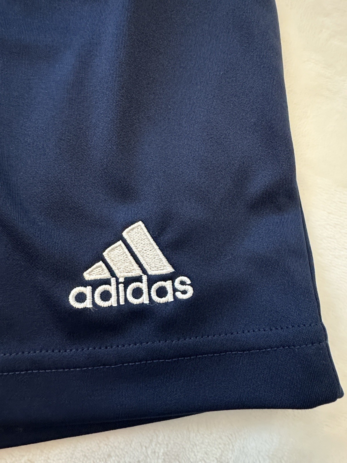 adidas Boys Blue Athletic Activewear Shorts 9-10 Years Drawstring Elastic