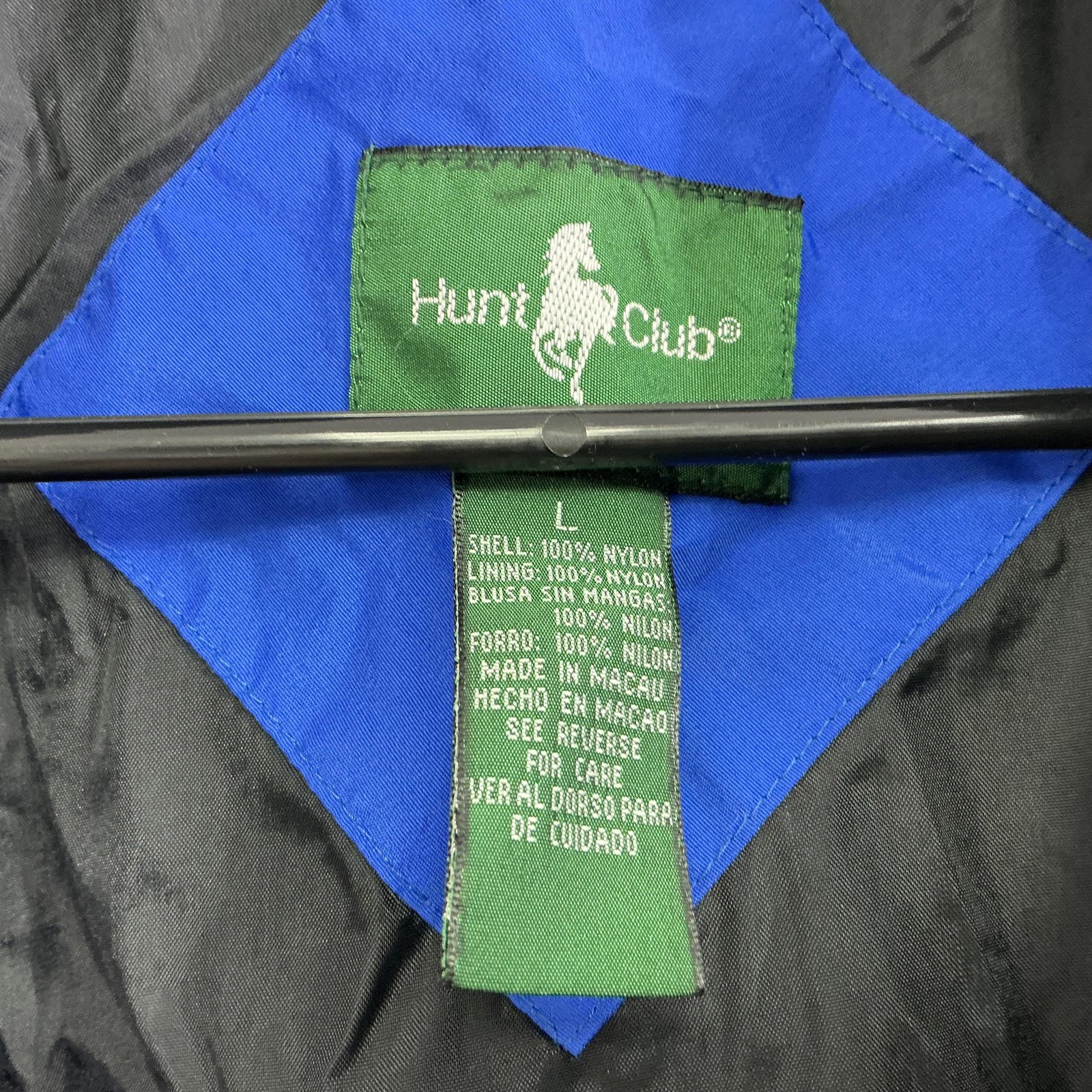 Vintage Hunt Club Jacket Mens Large Blue Teal 3-in-1 Zip Fleece Liner Ski 90s