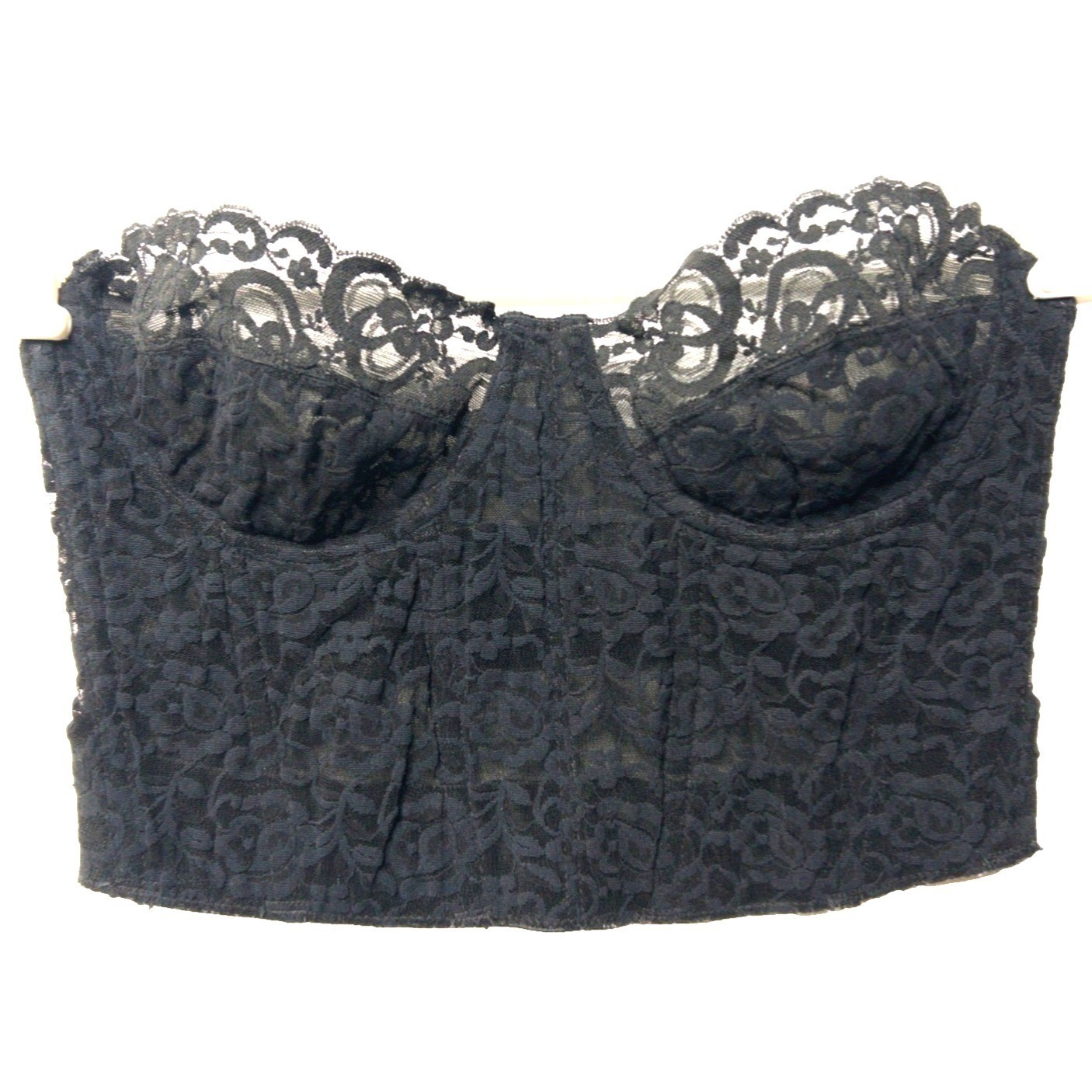 Vtg Lily of France Scalloped Lace Corset Bustier Steampunk Top Womens 38B 9464
