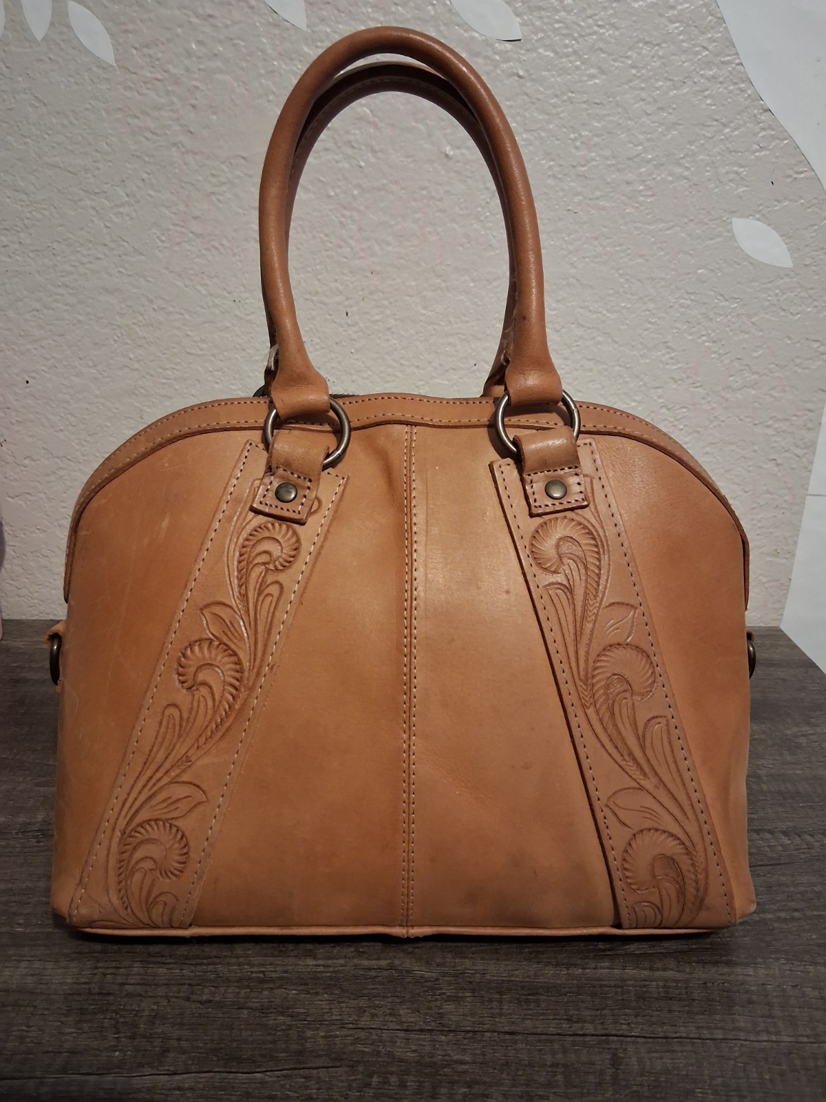 STS Ranchwear Sansa Satchel Cowhide and Tooled Leather *NO CROSSBODY STRAP*