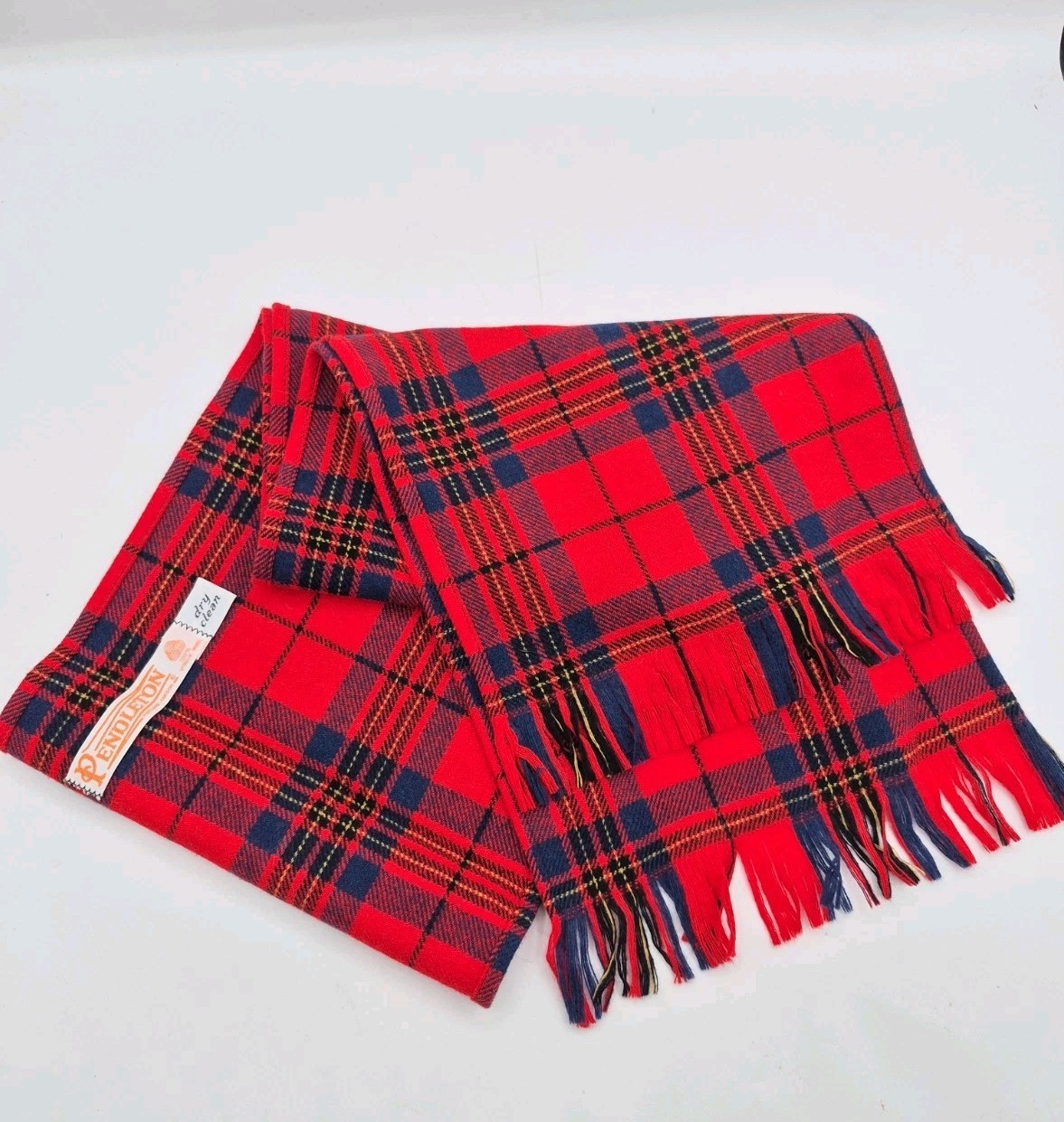 🇺🇸 Pendleton Wool Scarf 60×8.75 Red Plaid