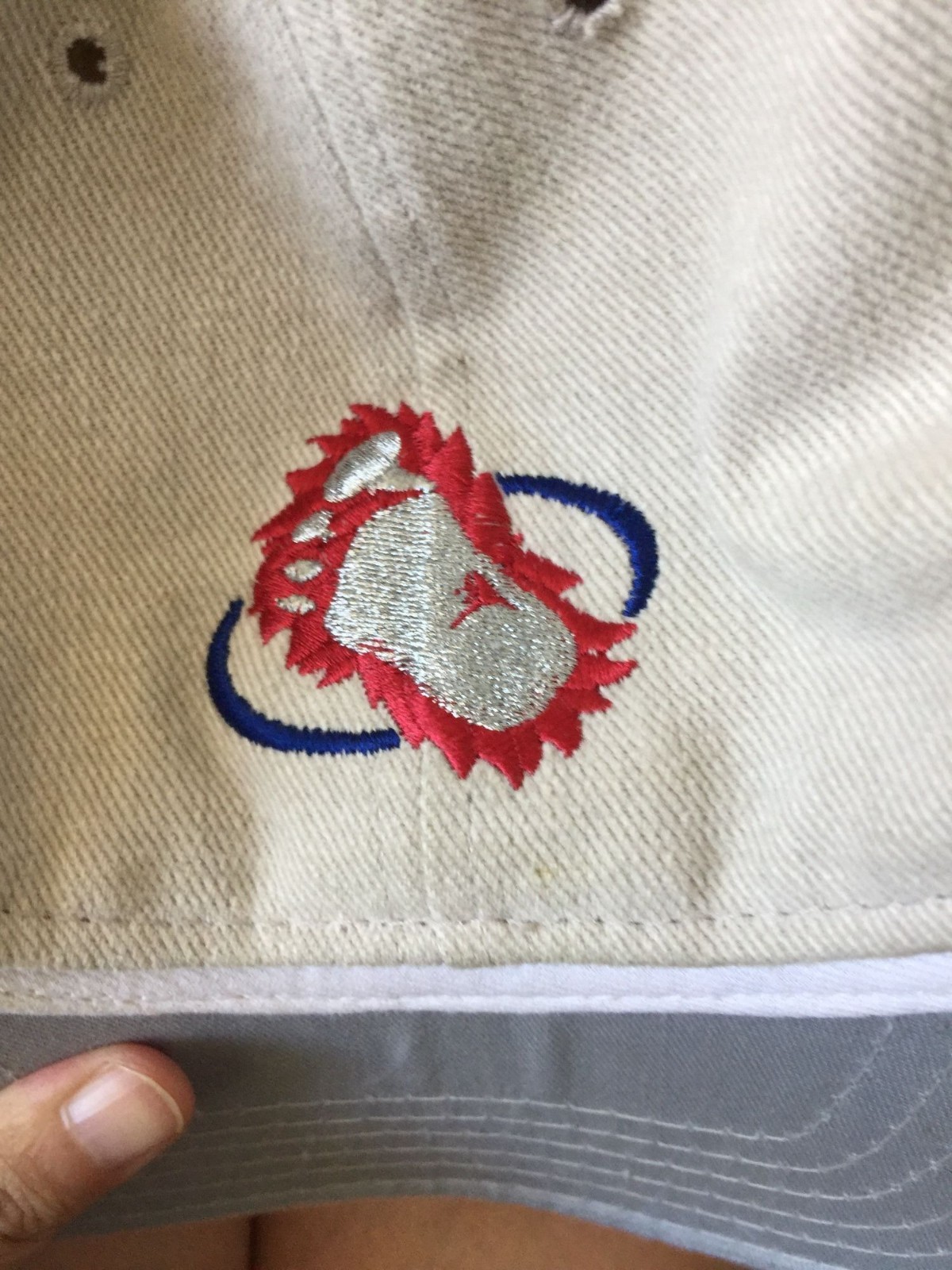 Vintage Pro-Line Pro Model Colorado Avalanche Khaki Beige Baseball Cap Hat 6 7/8