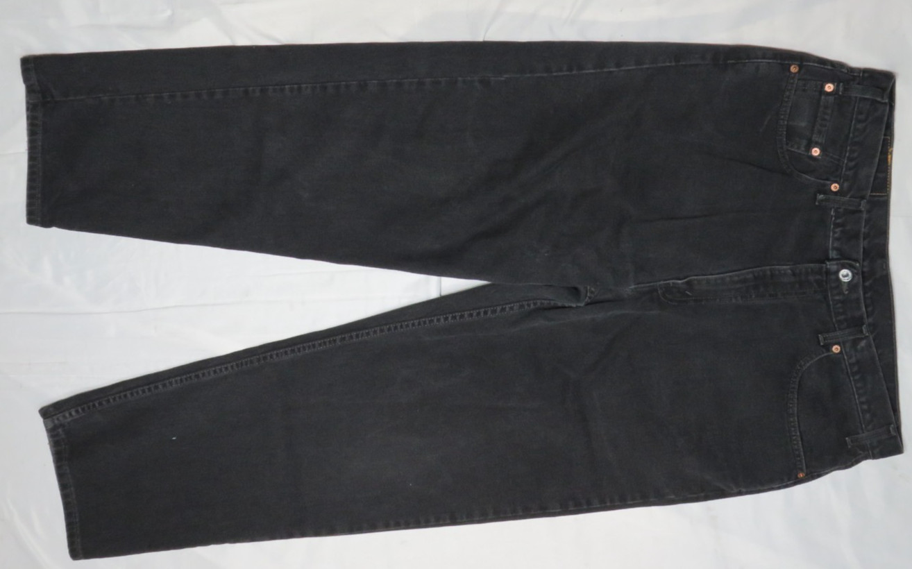LEVIS BLACK JEANS 505 VINTAGE 40×30 REGULAR STRAIGHT CLASSIC DENIM CANADA 2001