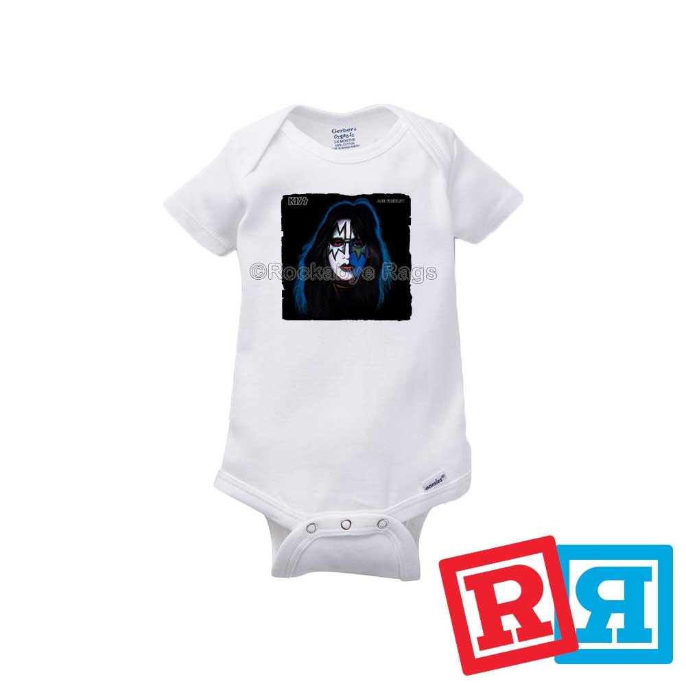 Ace Frehley Gerber Baby Onesie® Cotton Unisex White Short Sleeve Bodysuit