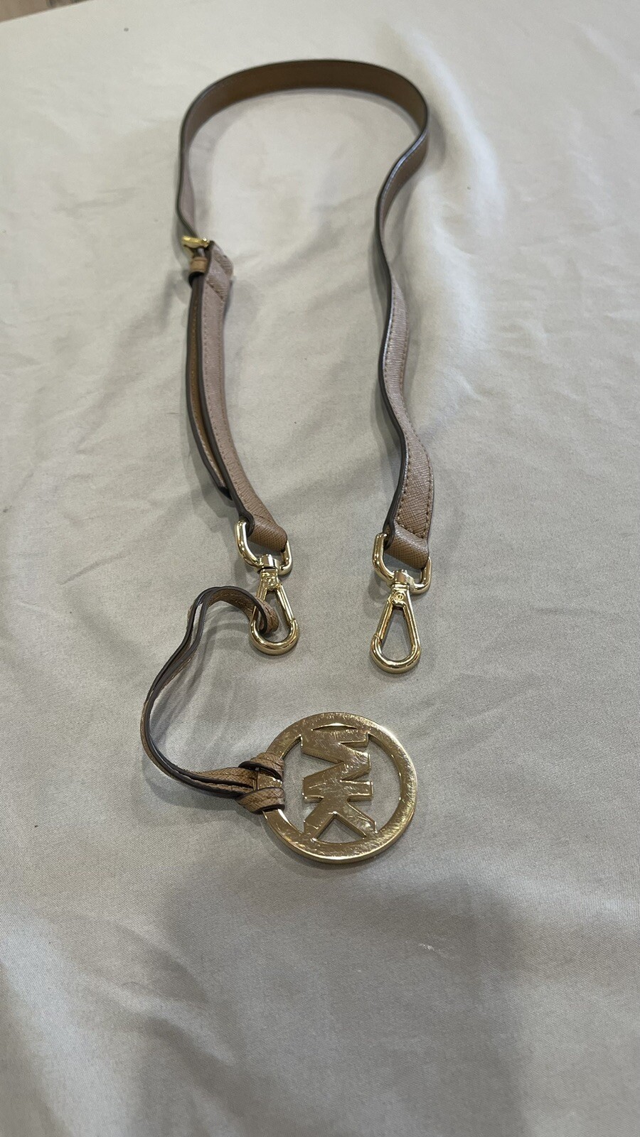 Michael Kors Leather Replacement Strap Up To 40 Inches With Hang Tag