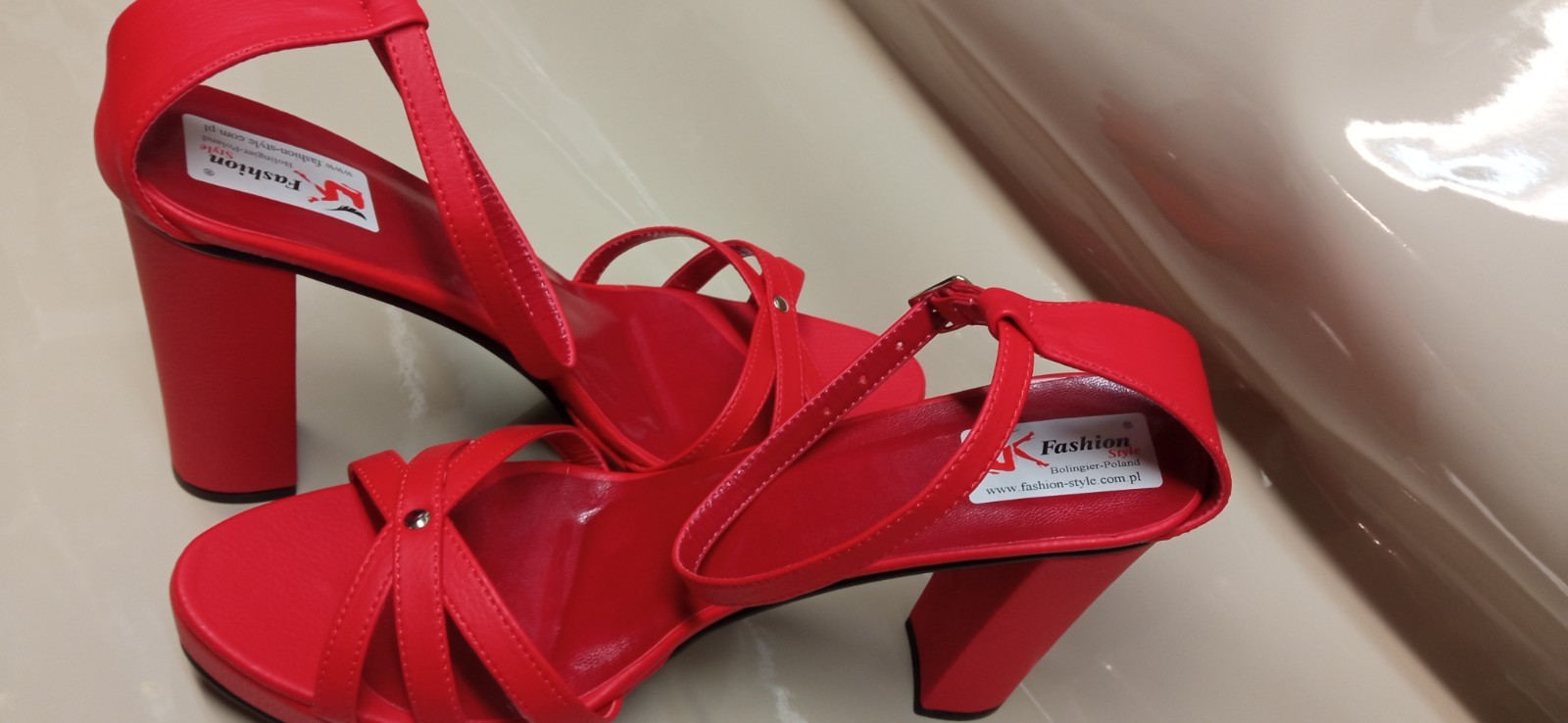 Sandals leather chunky 37 38 39 40 41 42 43 44 45 46 47 platform 2cm heel 13cm PL