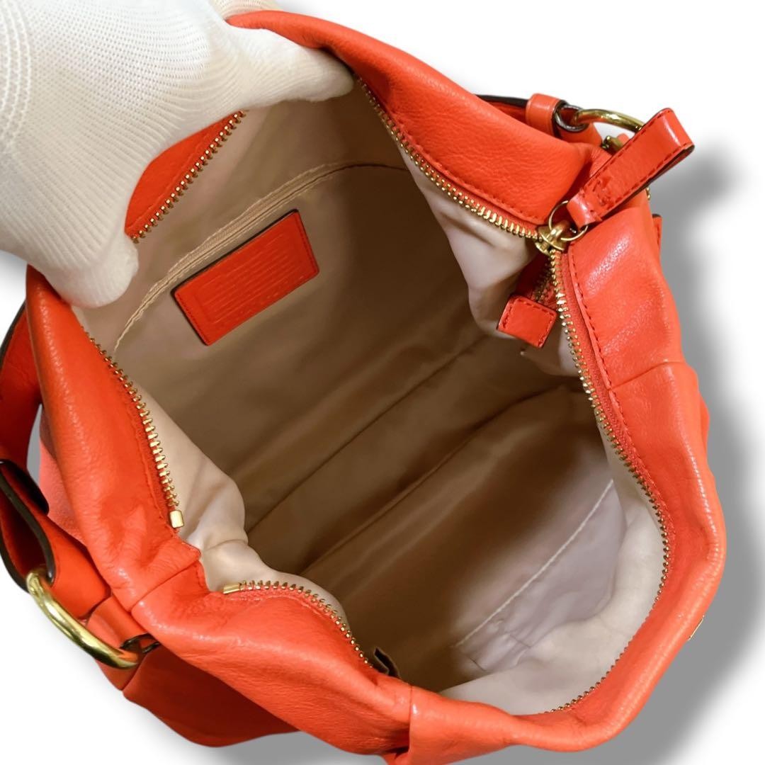 Coach 2way Crossbody Possible One Shoulder Bag Orange Madison