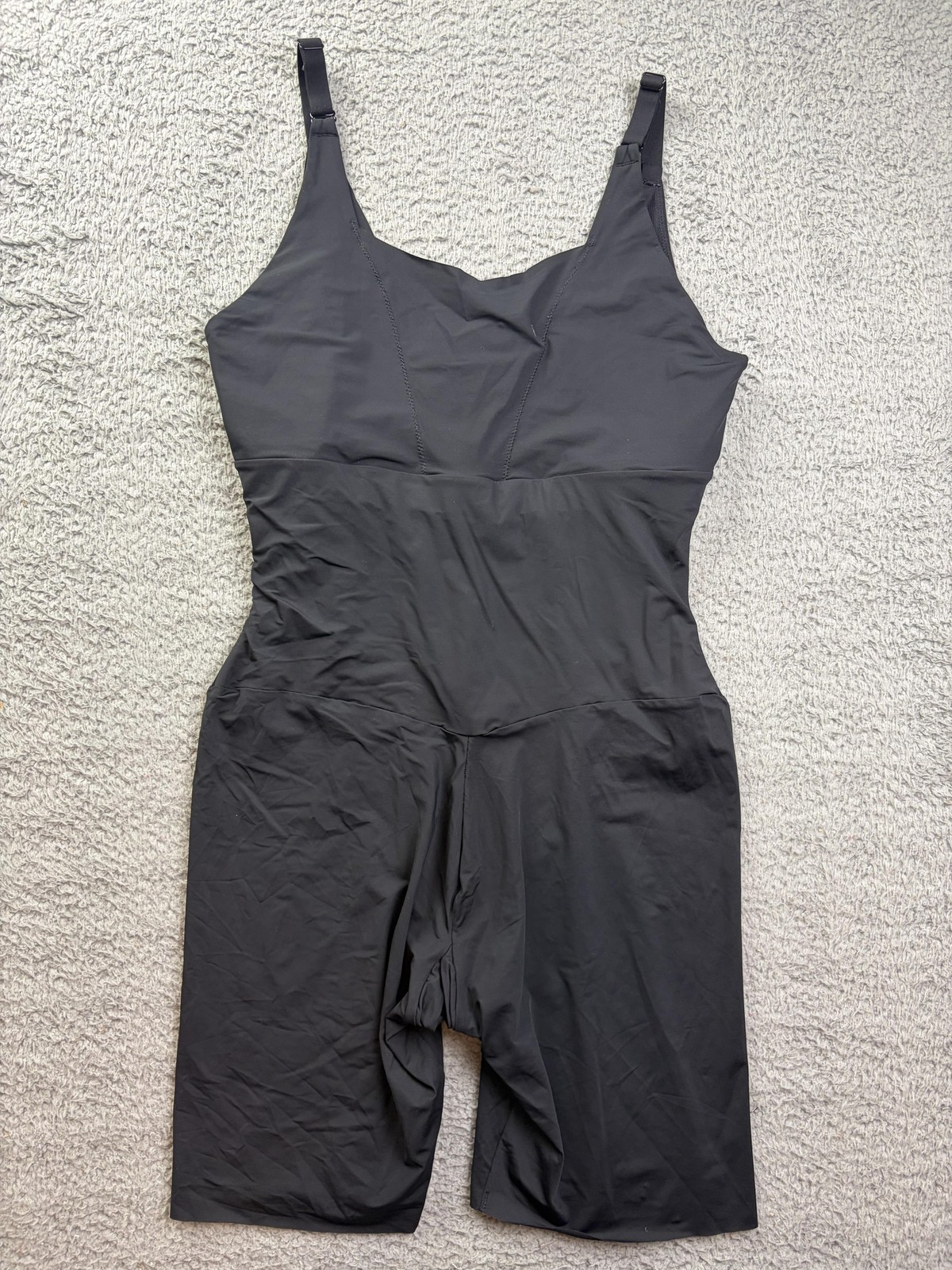 Maidenform Torsette Shapewear Bodysuit Womens 2XL Black Open Bust Bodyshaper
