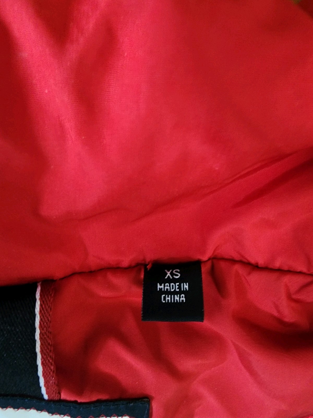 Tommy Hilfiger Red Puffer Jacket Women XS Pockets Snap & Zip Up