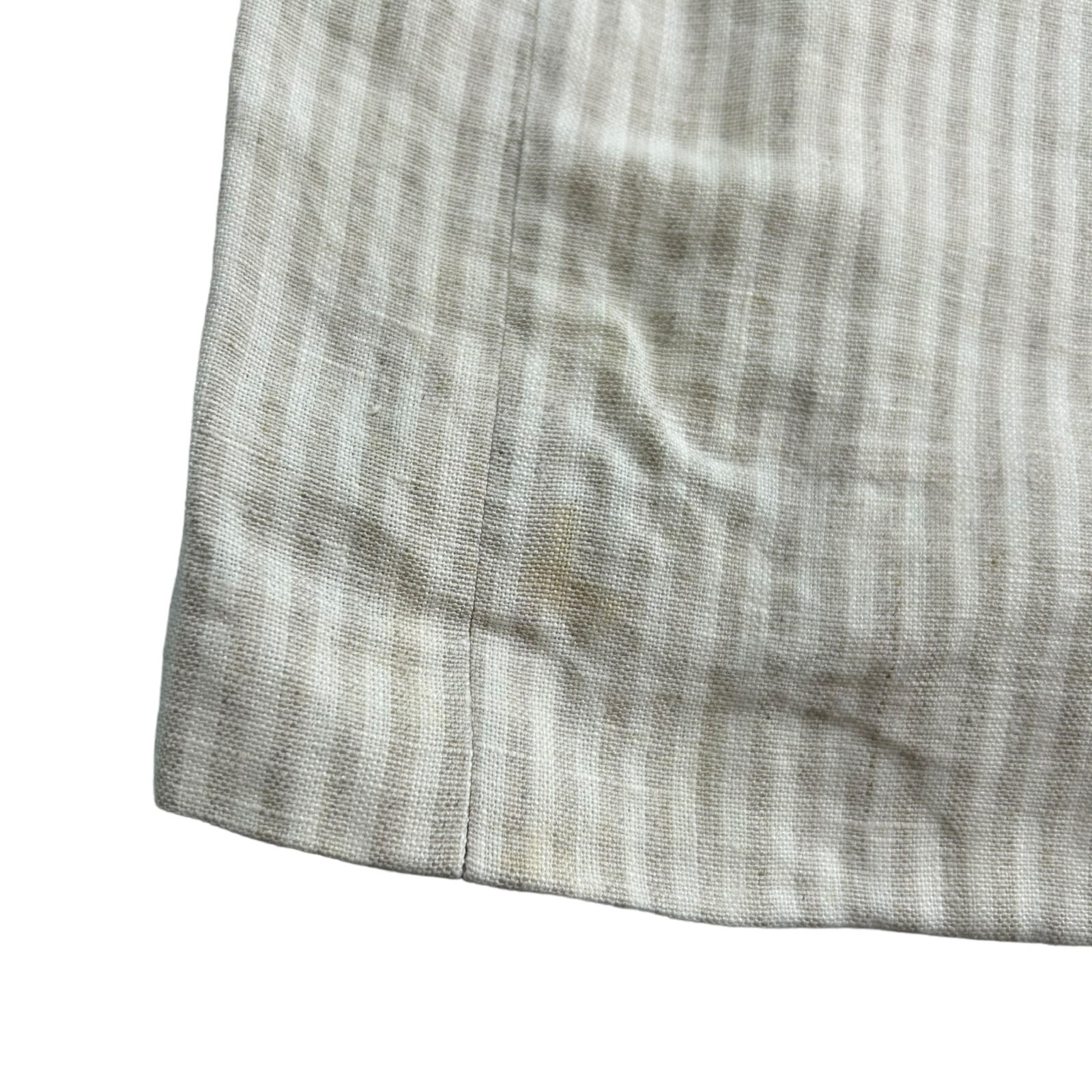 Haspel Men’s 100% Linen 2-Button Blazer Cream Stripe • 42R