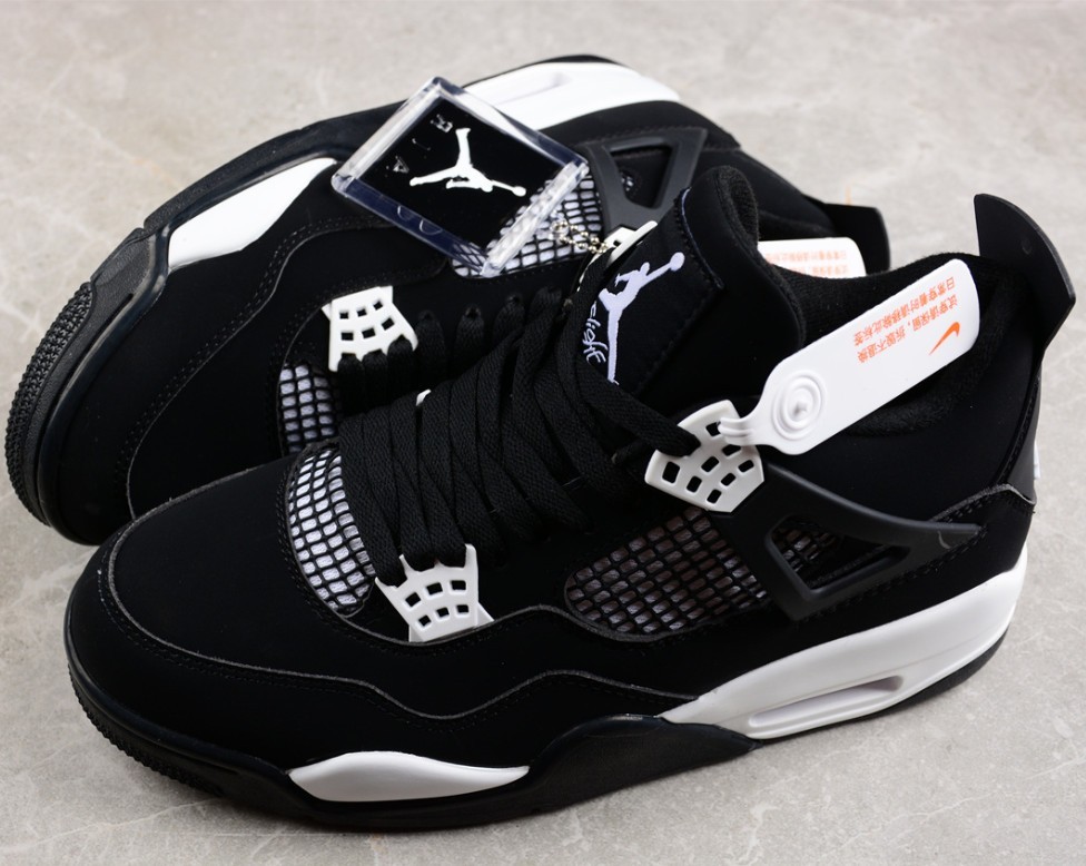 US Size 7 – 12Jordan 4 “White Thunder” Retro Men’s Mid Top Basketball Shoes