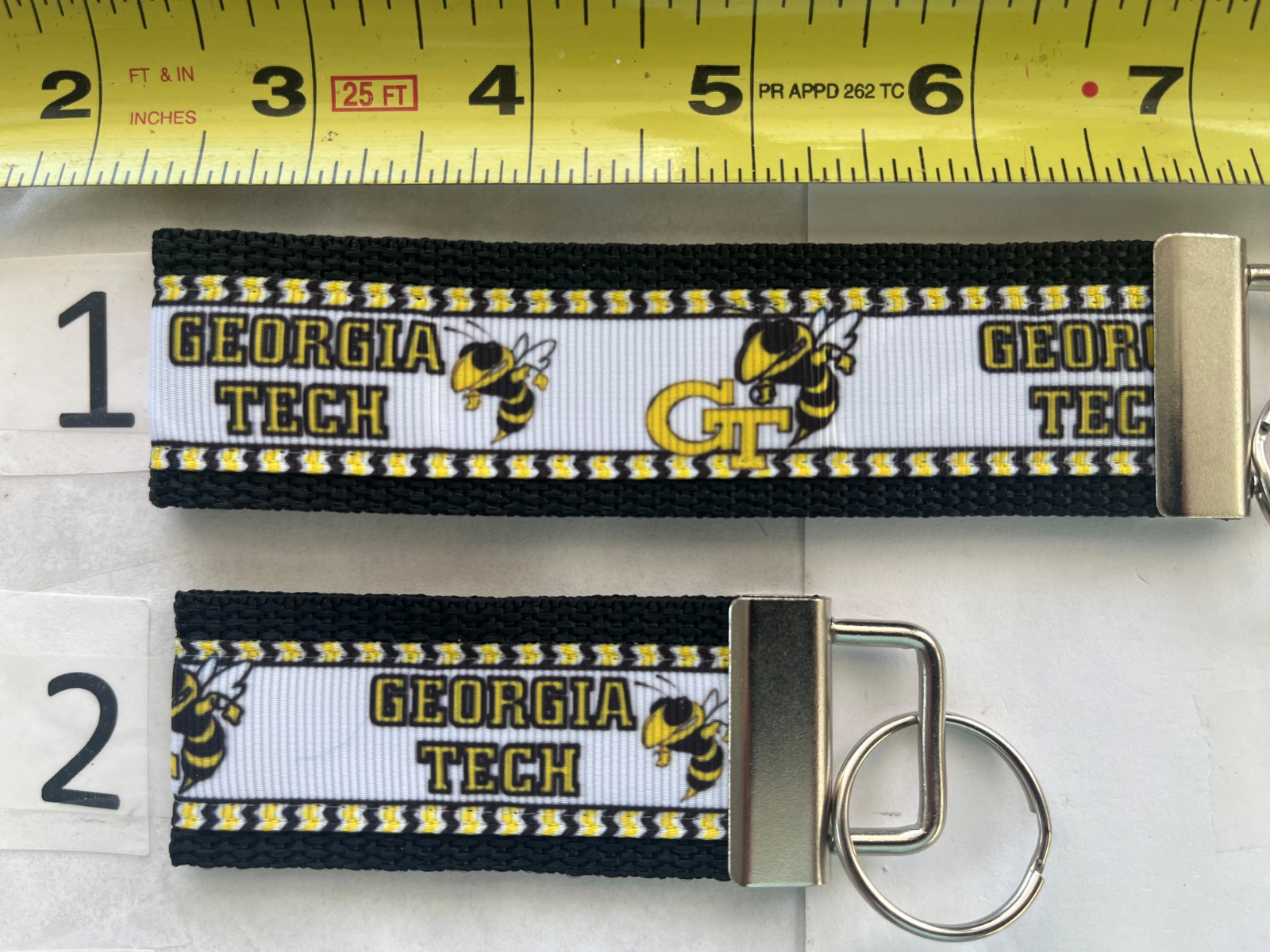 Georgia Tech Keychain 1.25” wide Yellowjacket Gift 4 Her Him Mom Dad Alumni Grad