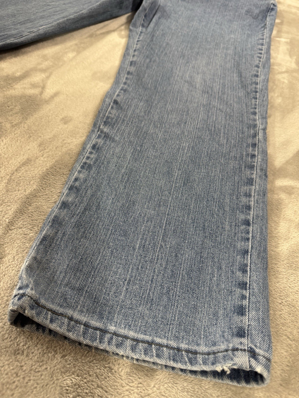 Lee Womens Jeans 16 Short Relaxed Straight Leg High Rise Stretch Light Wash