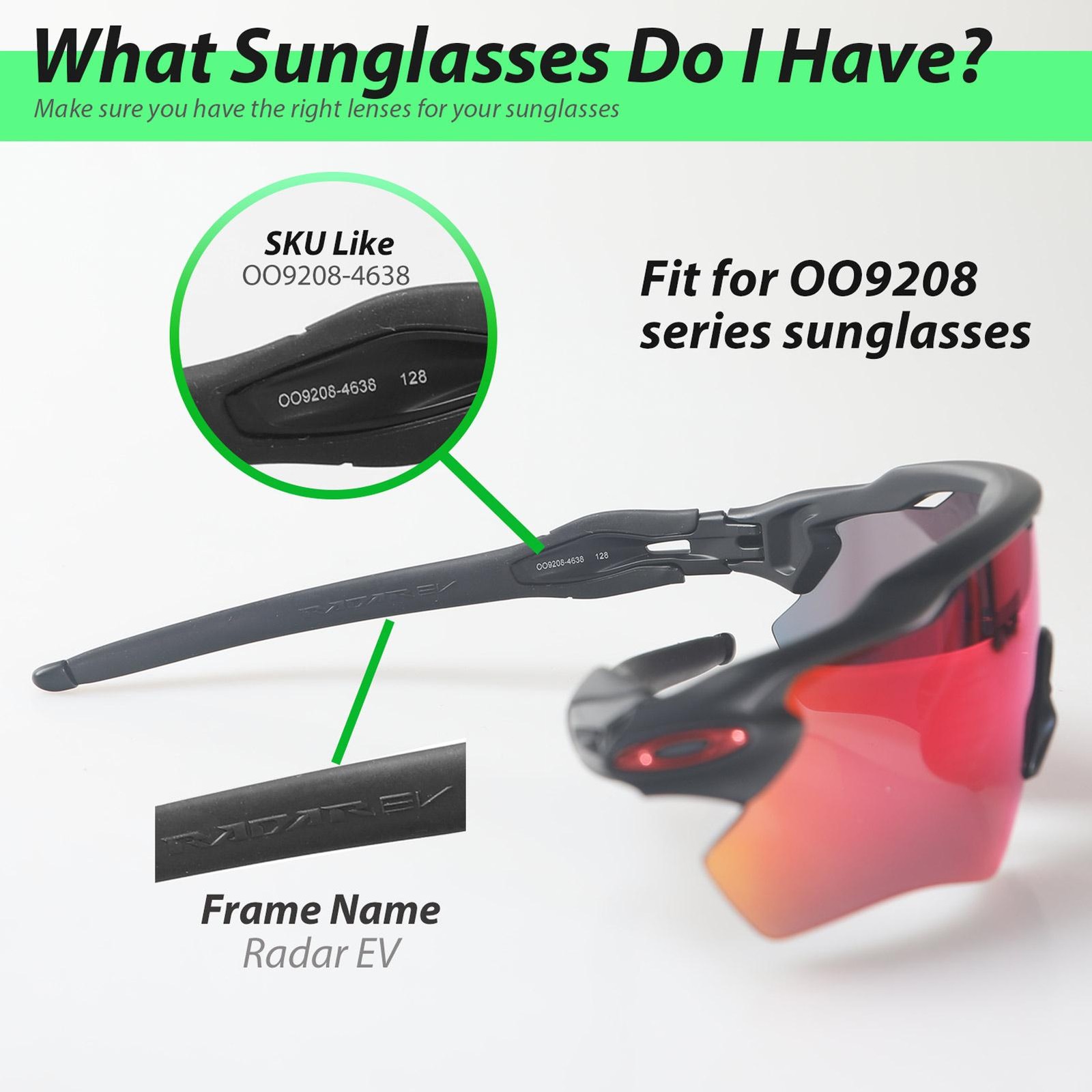 Walleva Replacement Lenses For Oakley Radar EV Path OO9208 Sunglasses -Options