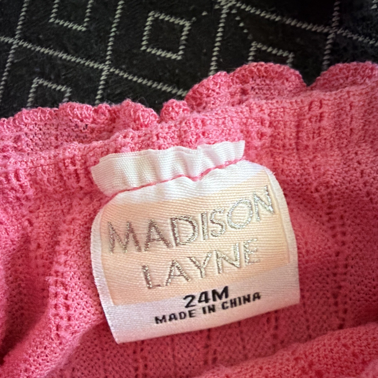 Madison Layne One-Piece Romper 24M Pink Cotton Sleeveless Knit Solid Ruffle