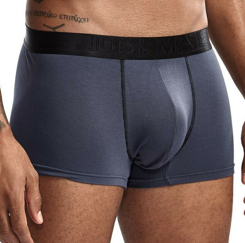 6 Pack- Mens Jockmail Boxer Trunks Sexy U Pouch Shorts Underwear. Ships from USA