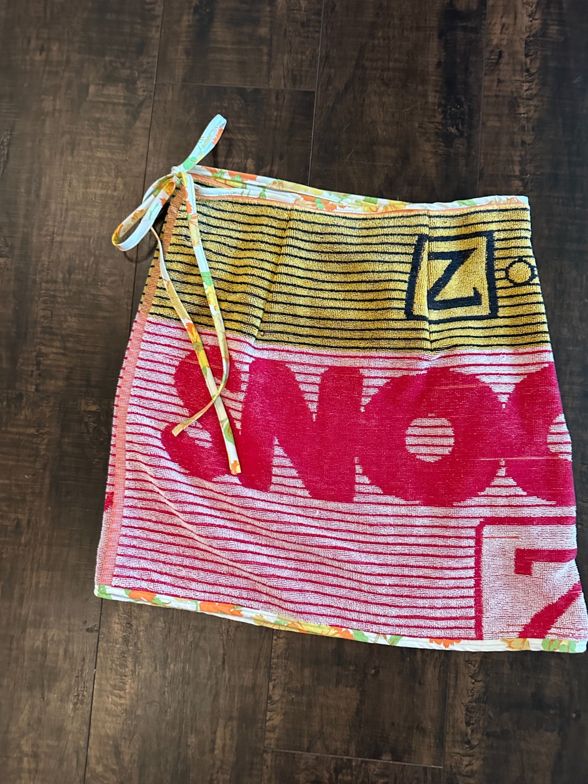 Snoopy & Woodstock Beach Towel from the 70’s, Adjustable Wrap Skirt
