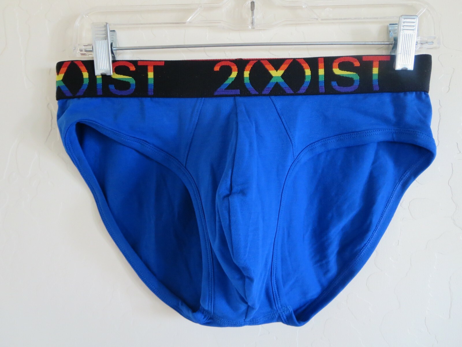 2(X)IST MEN’S BRIEF, COTTON, BLUE, MEDIUM, ( 1 PAIR) NWOT