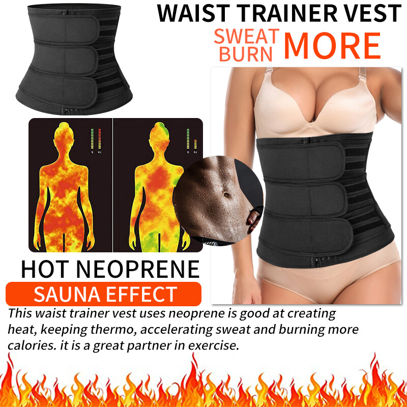 Women Waist Trainer Cincher Trimmer Belt Sauna Sweat Weight Loss Body Shaper Hot