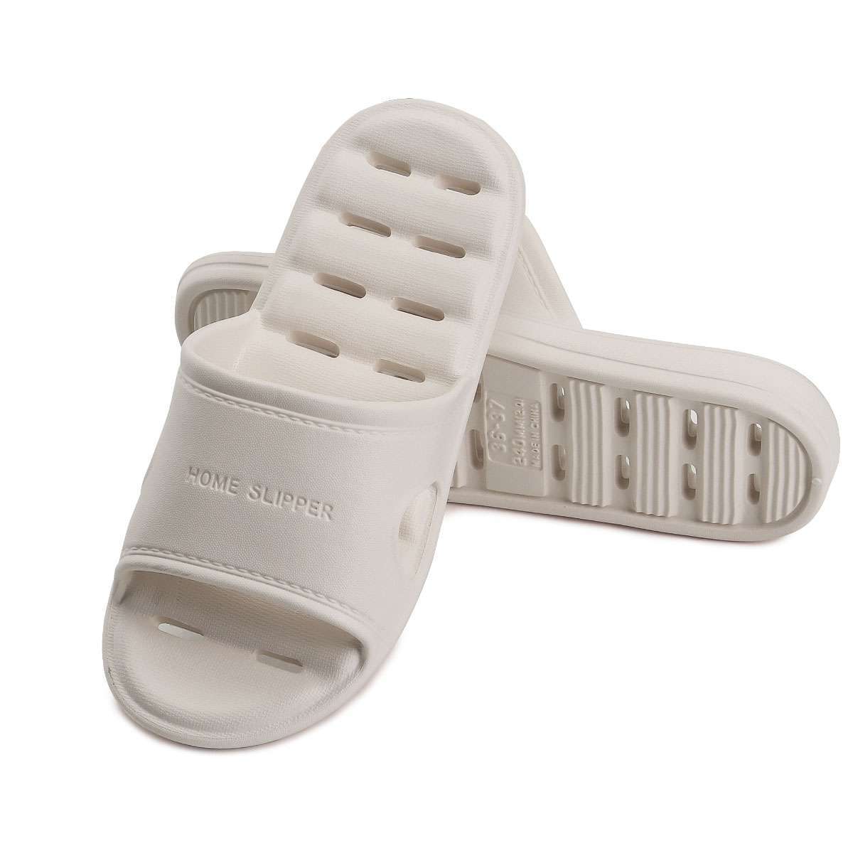 Unisex Anti-slip Soft Light Shower Slippers Bathroom Hollow Flat Sandals Shoes