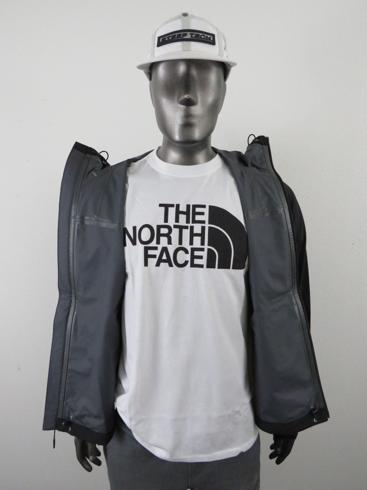 Mens North Face Active Stretch Rain Shell Dryvent Waterproof Hoodie Jacket Black