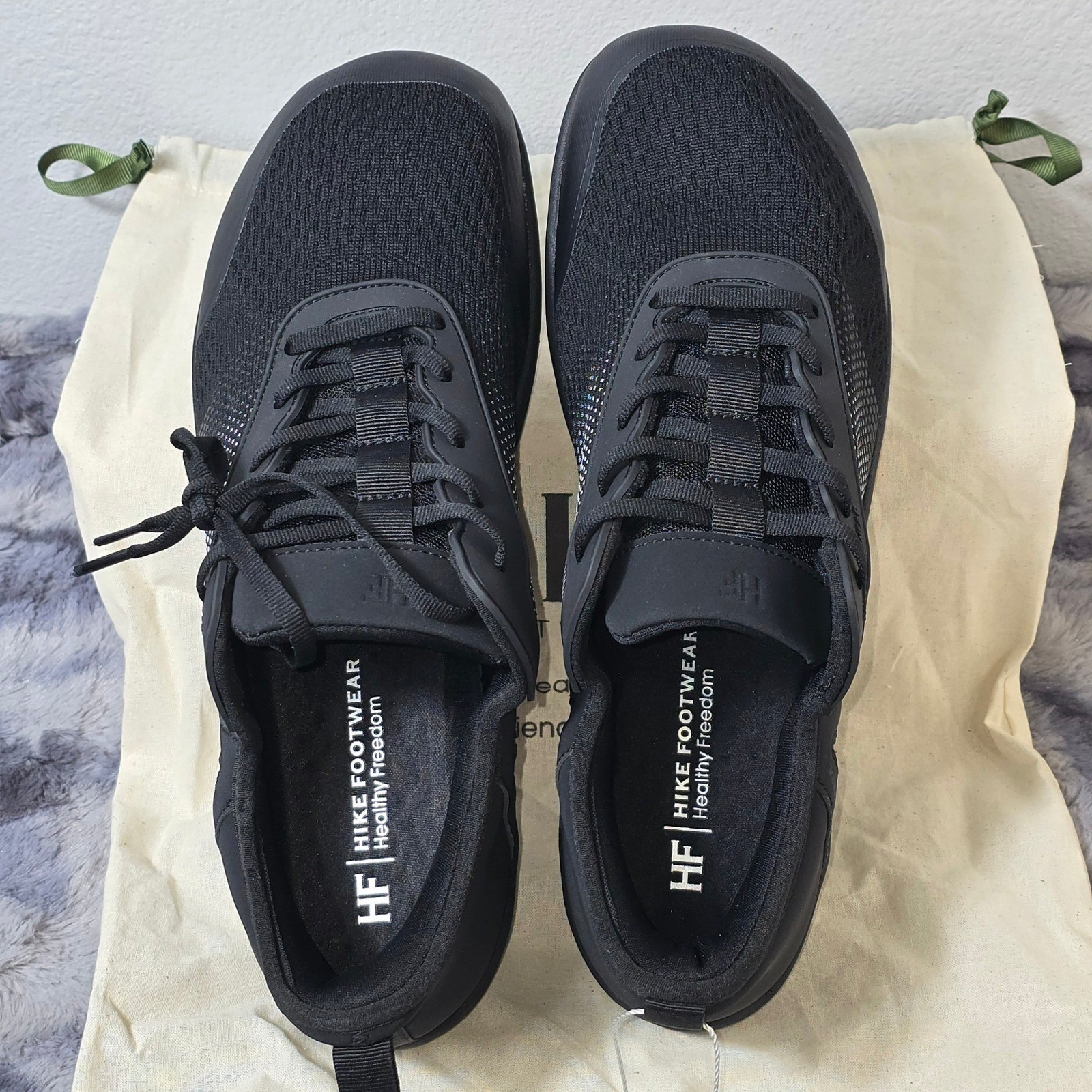NWT Hike Footwear HF Stride Black Barefoot Sneaker Unisex Mens Size 11 EU 44