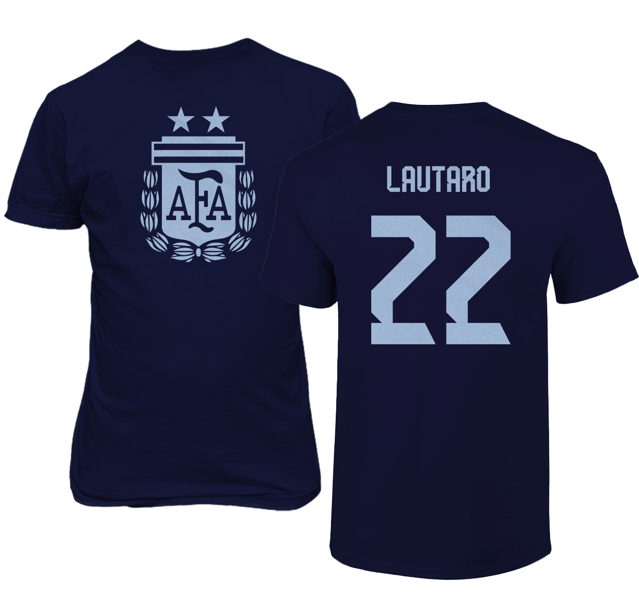 Argentina Soccer #22 Lautaro Martínez World Football Adult and Youth T-Shirt
